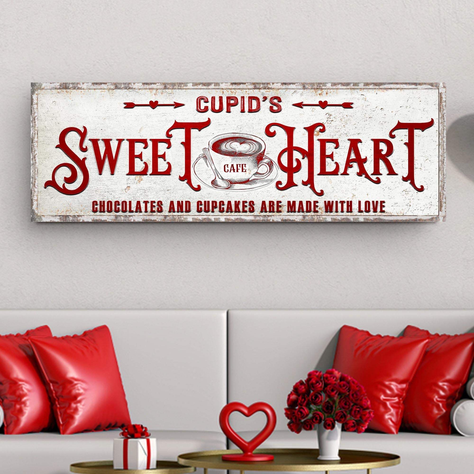 Rustic Cupid's Sweetheart Vintage Sign - Image 2