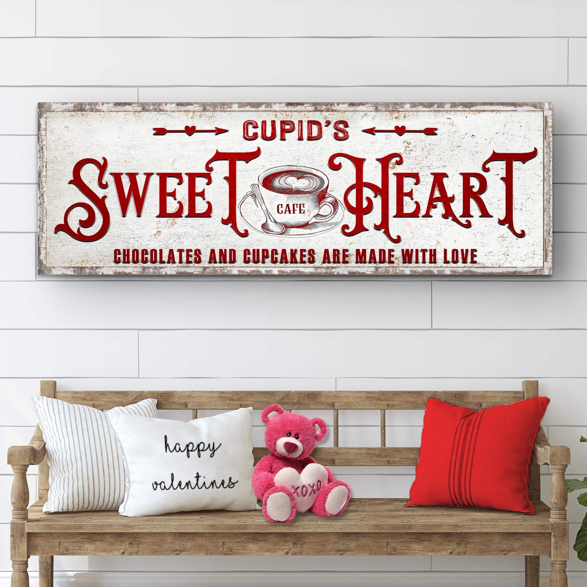 Rustic Cupid's Sweetheart Vintage Sign - Image 3
