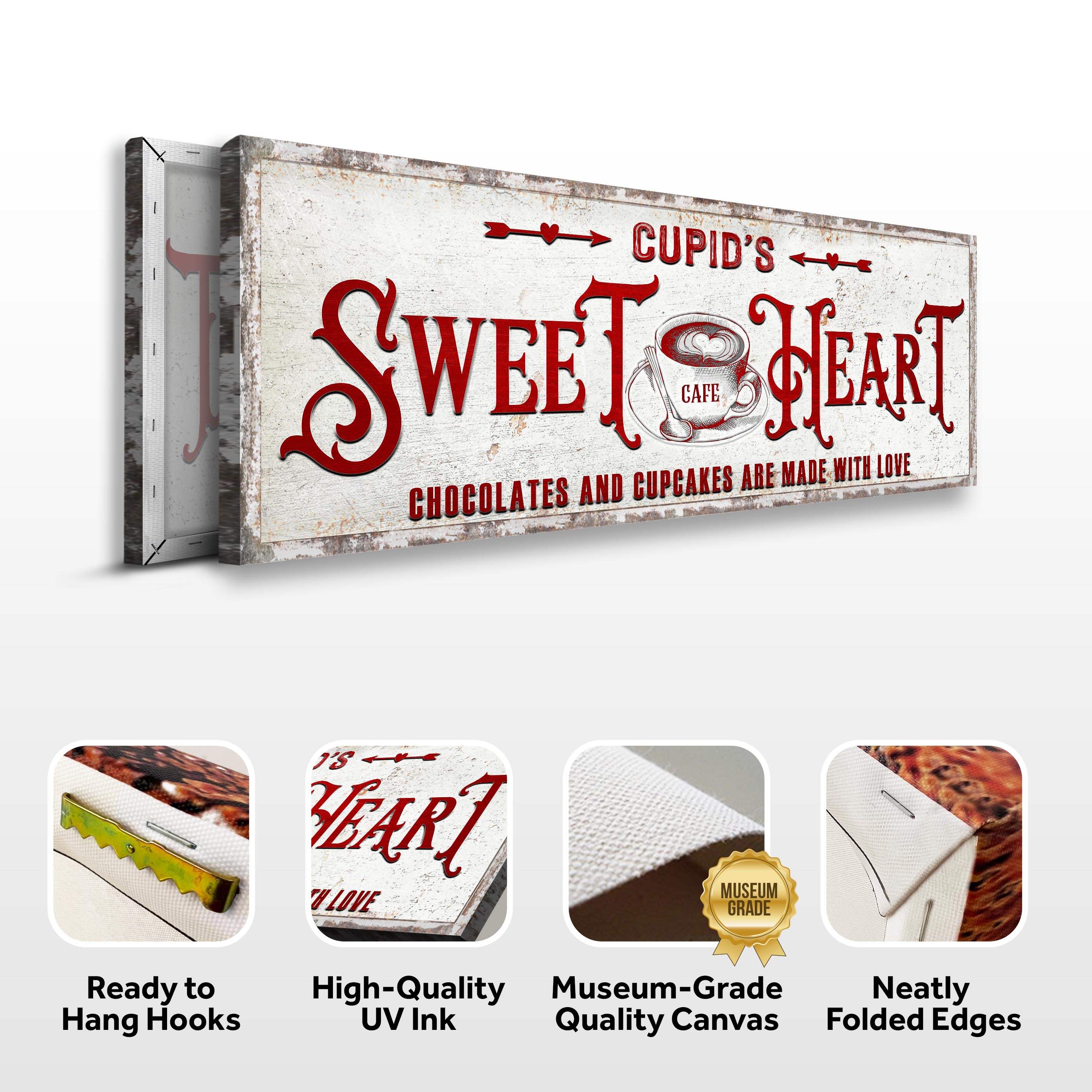 Rustic Cupid's Sweetheart Vintage Sign - Image 4