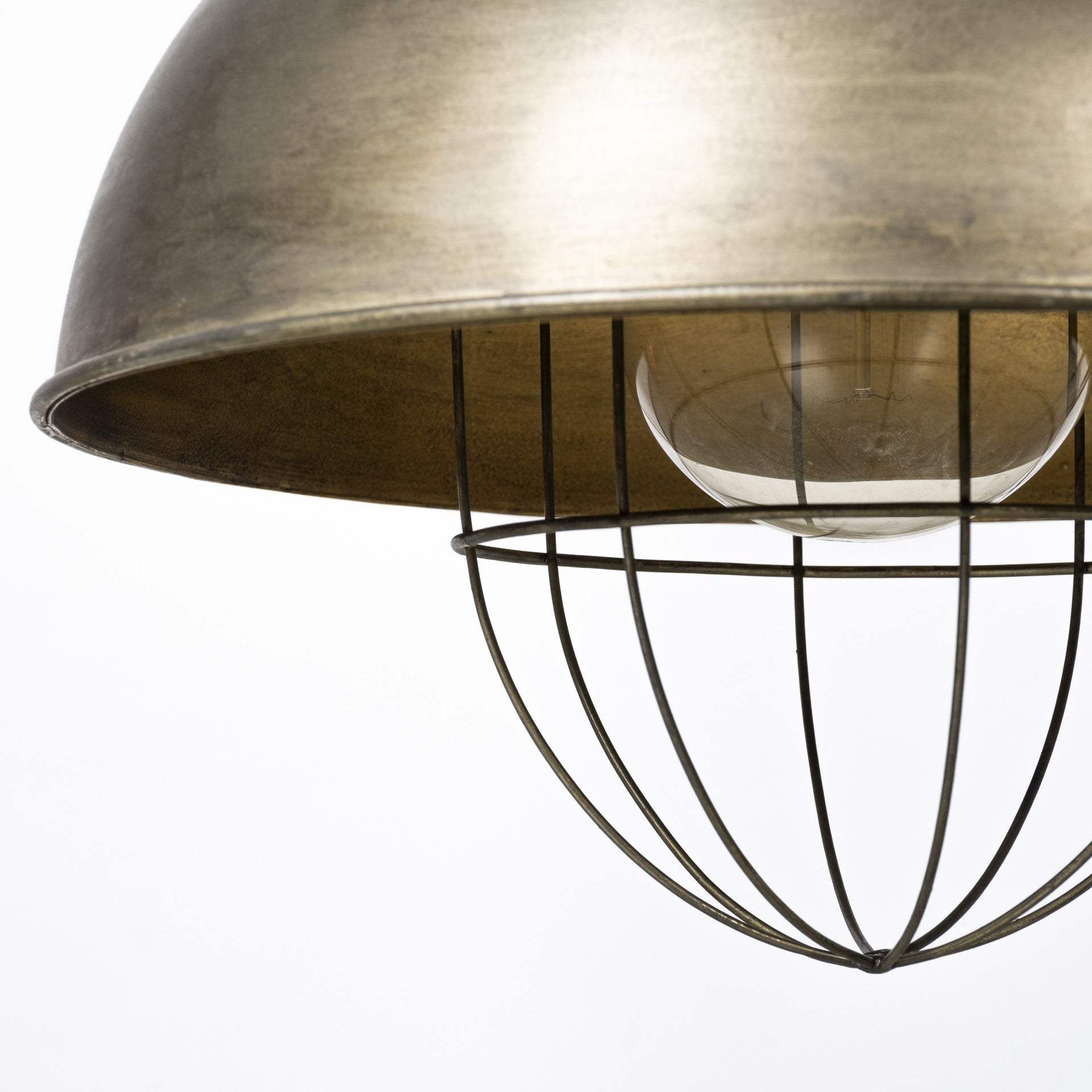 Rustic Gold Ton Metal Dome Hanging Light - Image 6