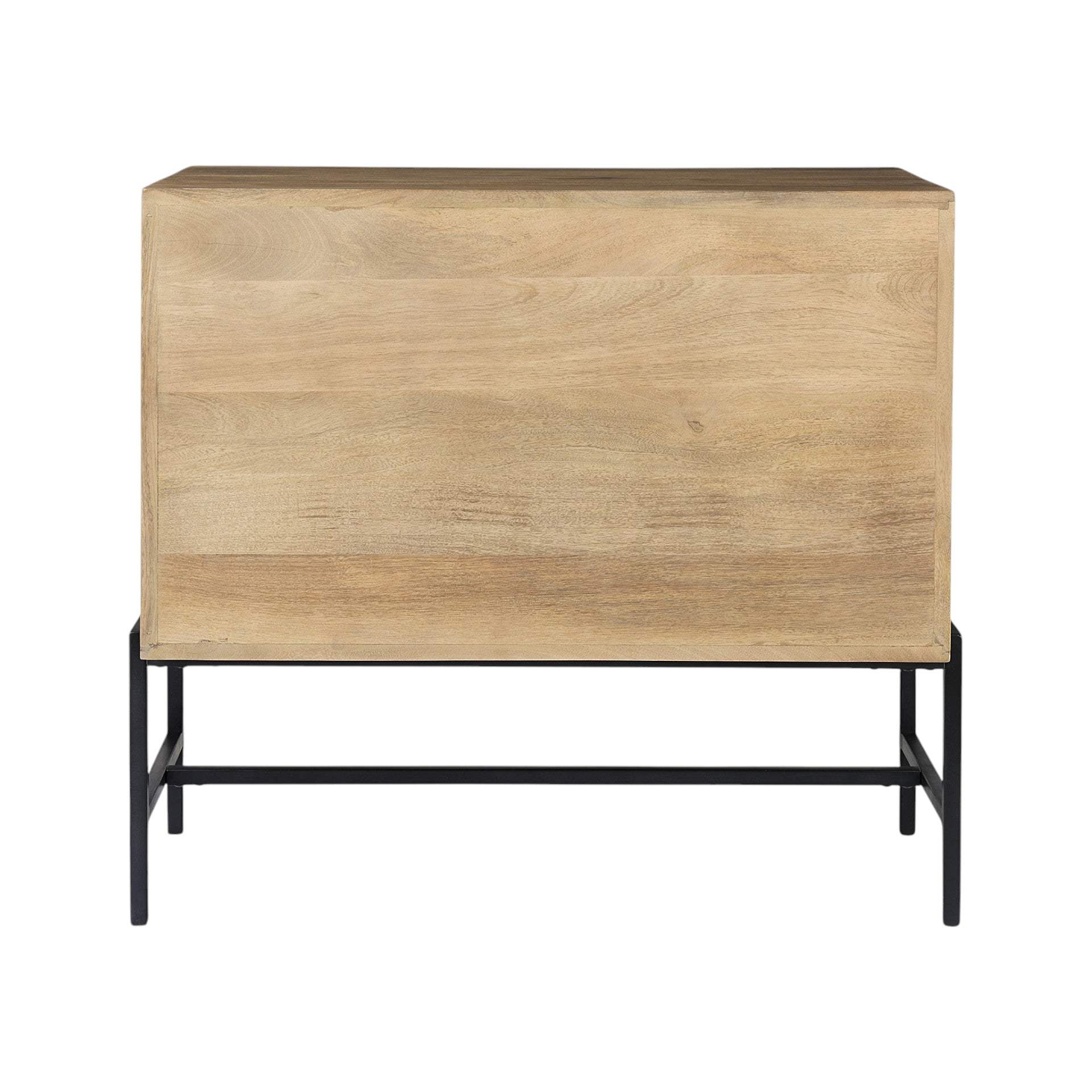Rustic Honey Brown Two Door Shadowbox Cabinet - Image 3