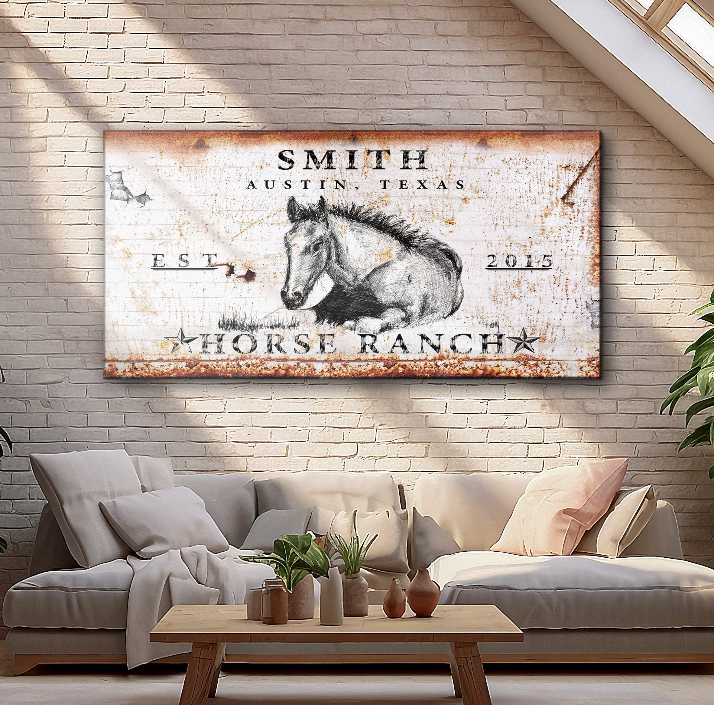 Rustic Horse Ranch Sign IV - Image 2