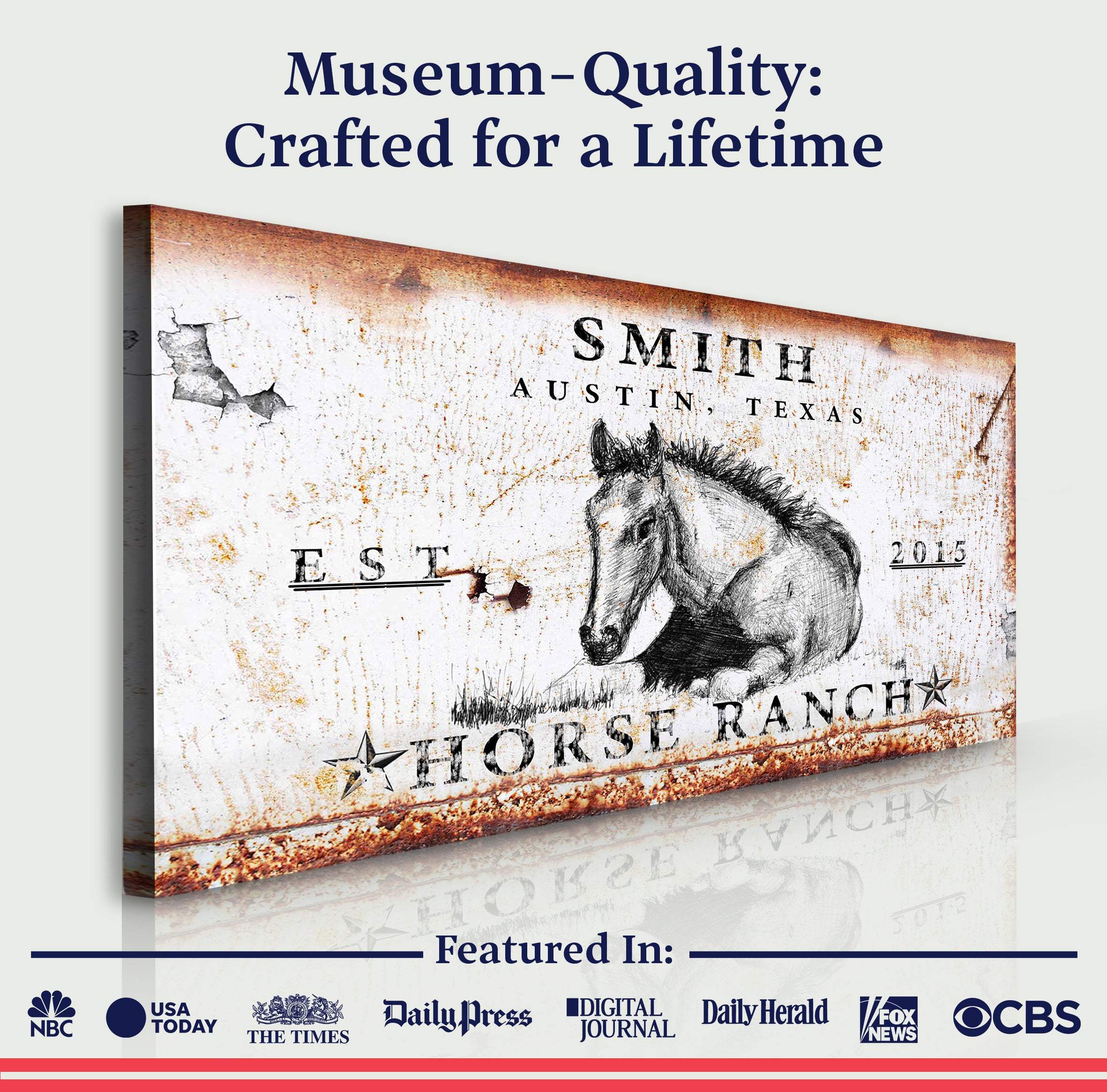 Rustic Horse Ranch Sign IV - Image 3