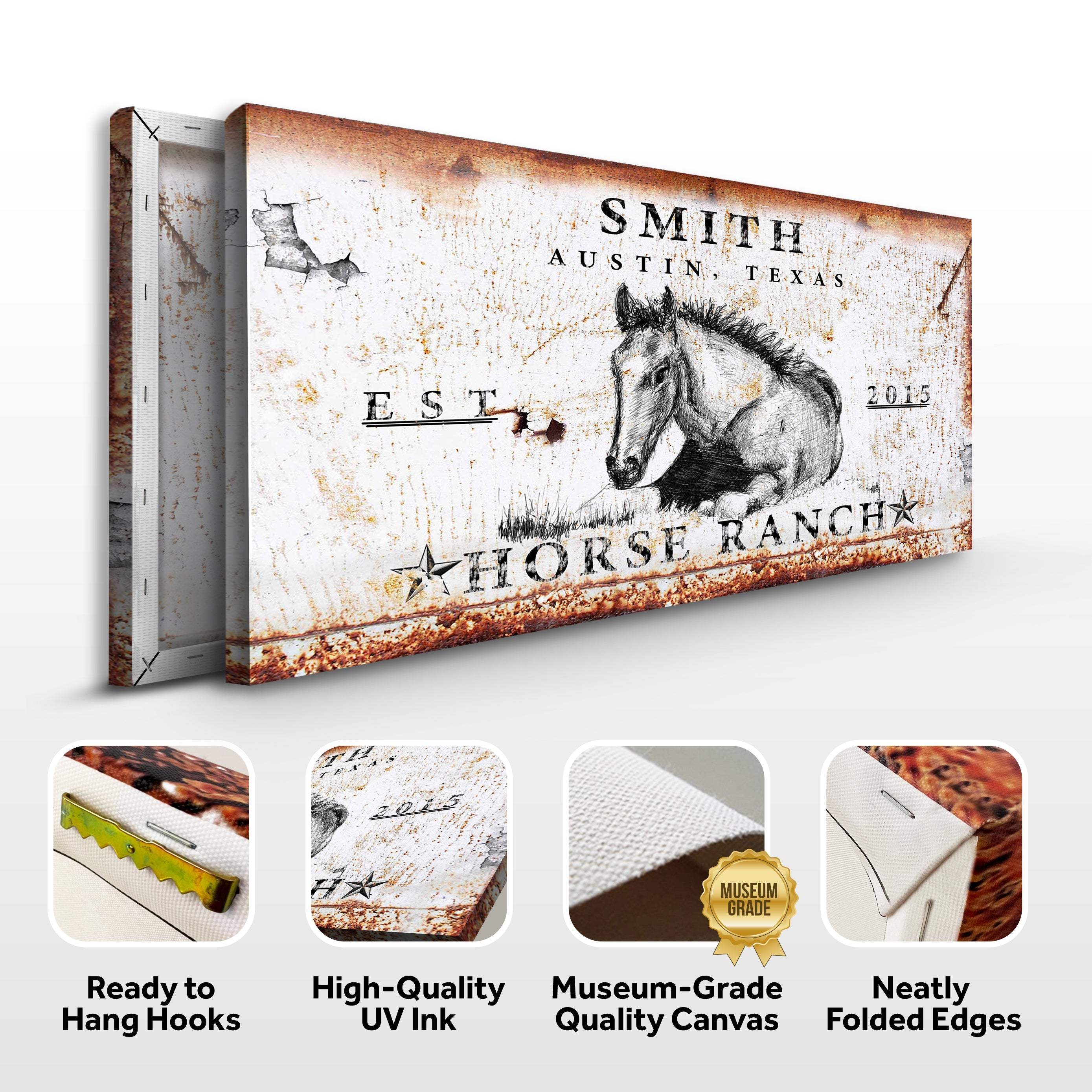 Rustic Horse Ranch Sign IV - Image 4