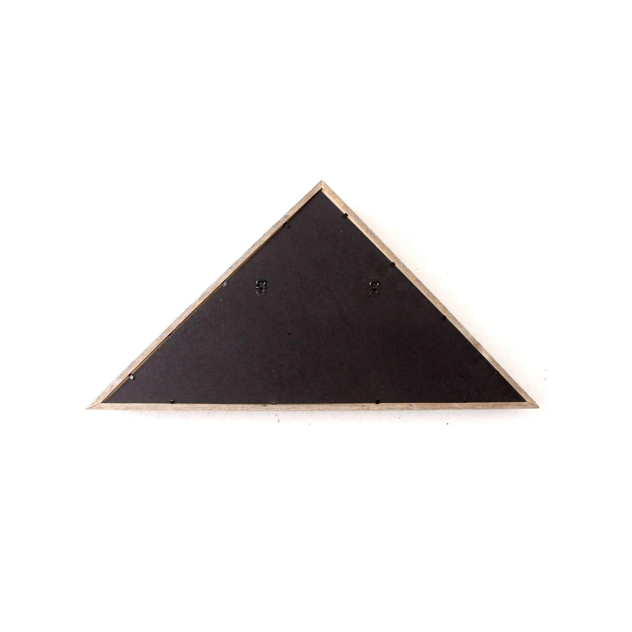 Rustic Weathered Grey Reclaimed Wood Triangle Wooden Display Flag Case - Image 5
