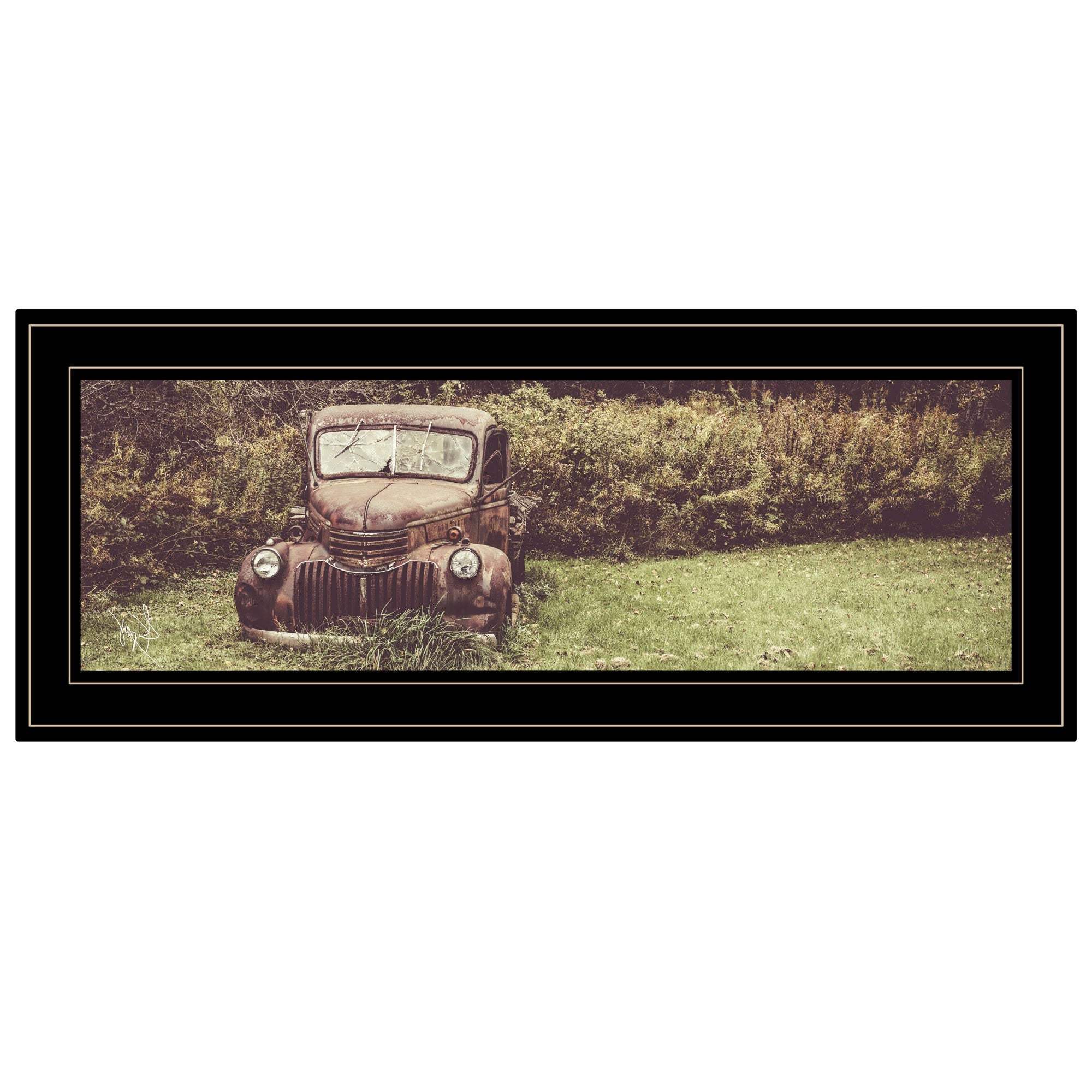 Rusty Clearing 2 Black Framed Print Wall Art - Image 2
