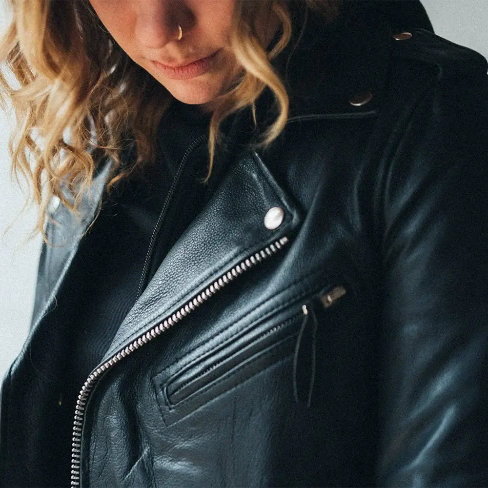 Ryman - Women's Motorcycle Leather Jacket - Image 5