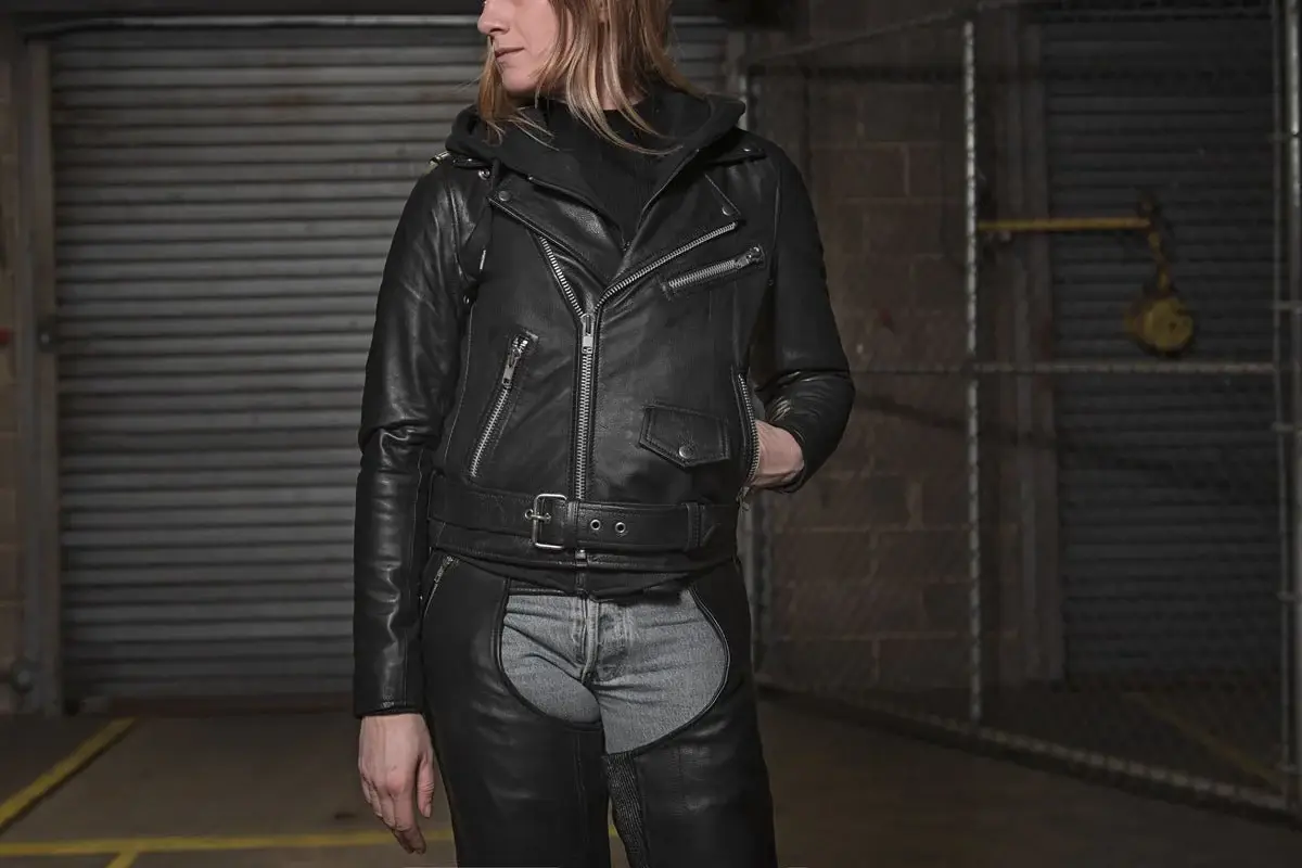 Ryman - Women's Motorcycle Leather Jacket - Image 6