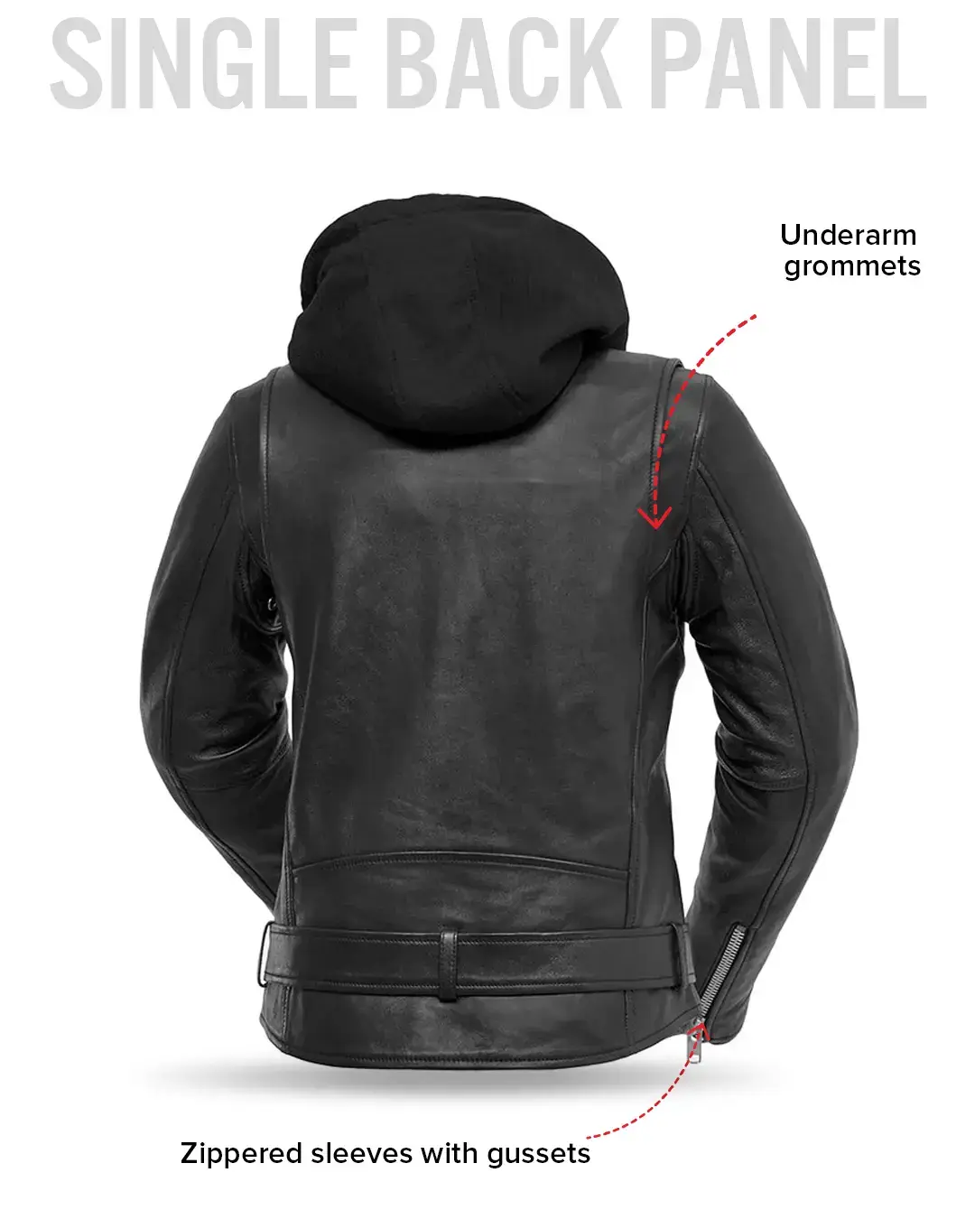 Ryman - Women's Motorcycle Leather Jacket - Image 8
