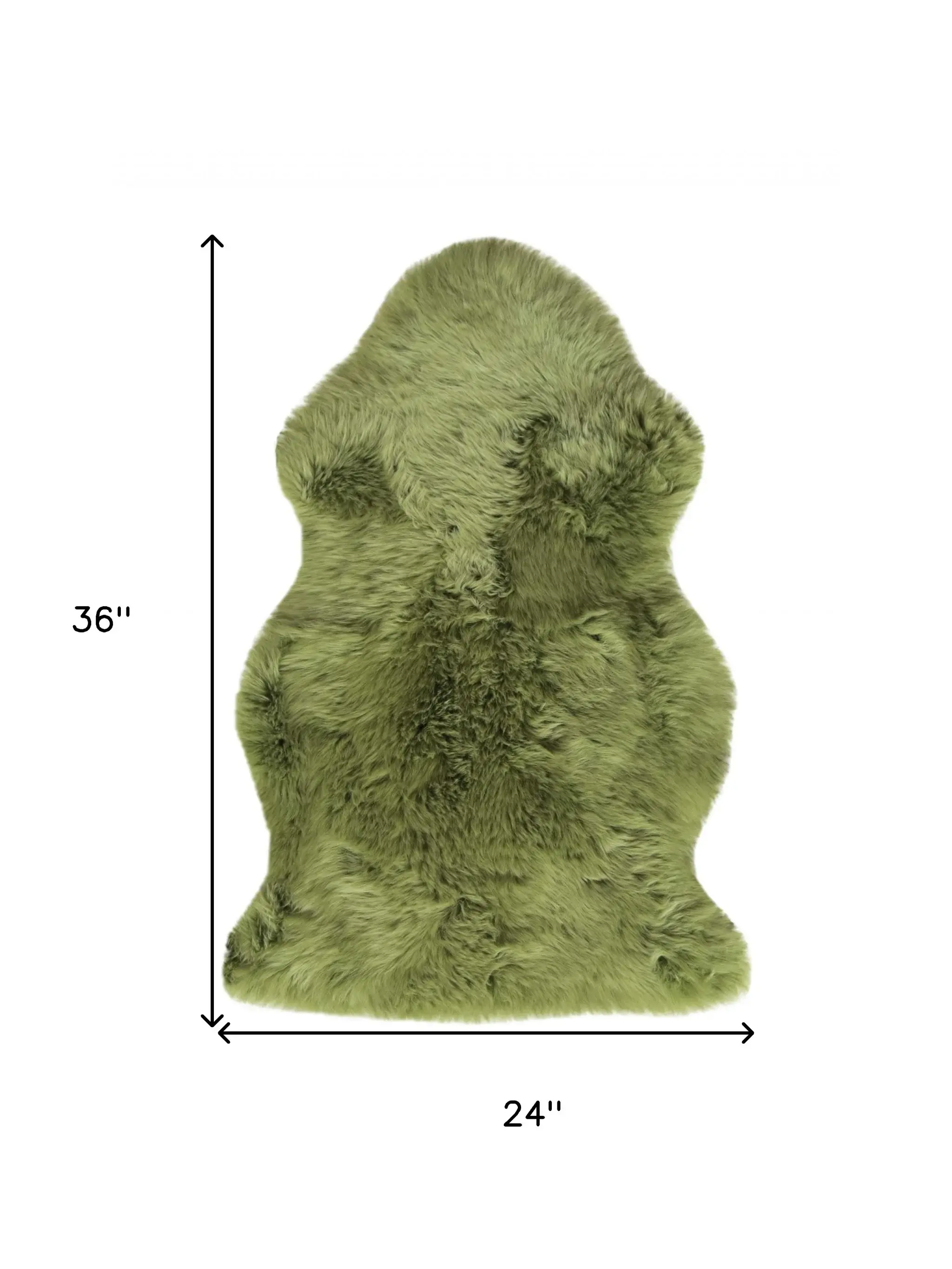 Sage Green New Zealand Natural  Sheepskin Rug - Image 3