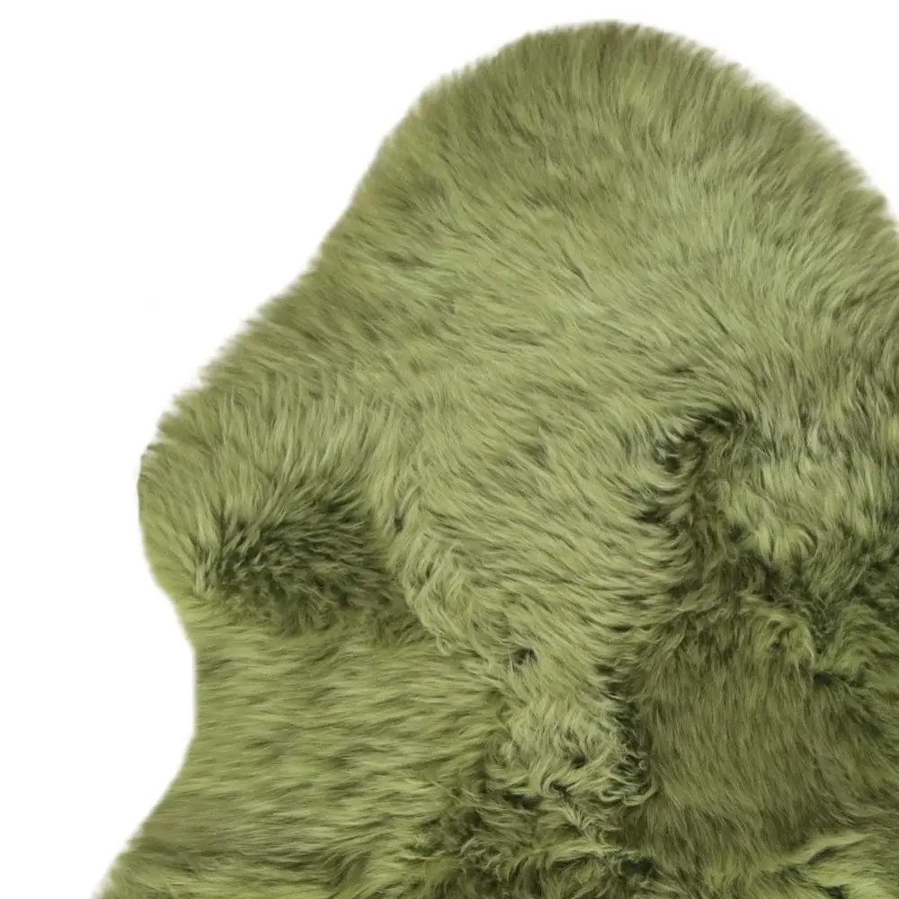 Sage Green New Zealand Natural  Sheepskin Rug - Image 5