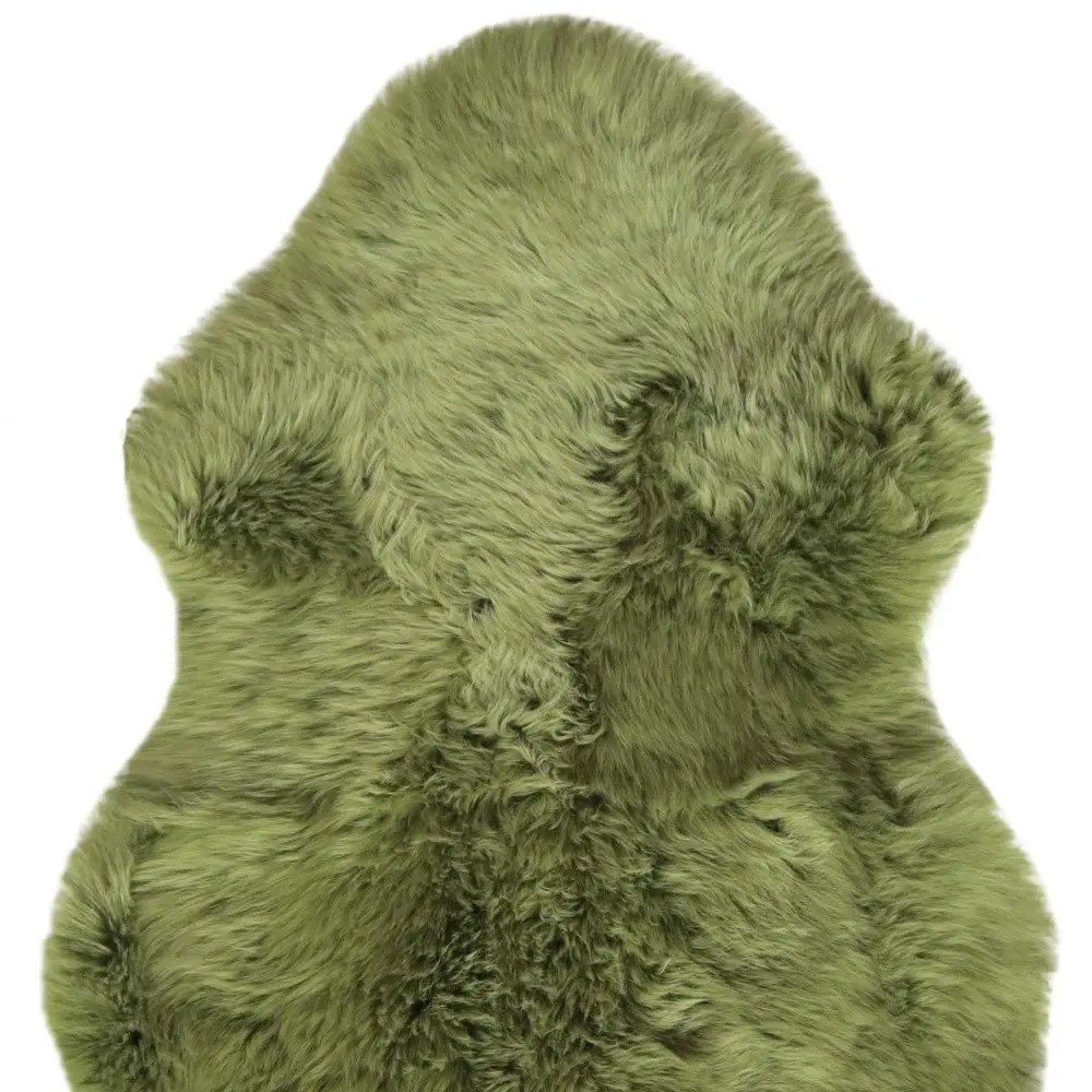 Sage Green New Zealand Natural  Sheepskin Rug - Image 6