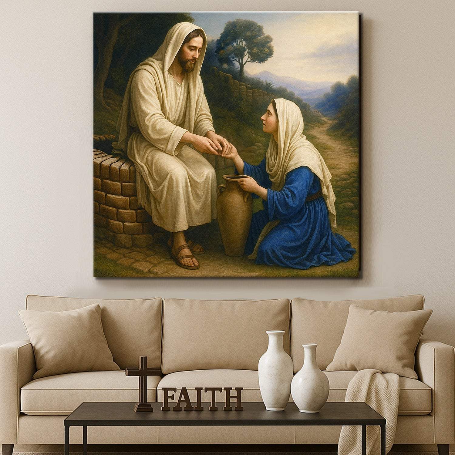 Samaritan at the Well Faith Wall Art - Image 2