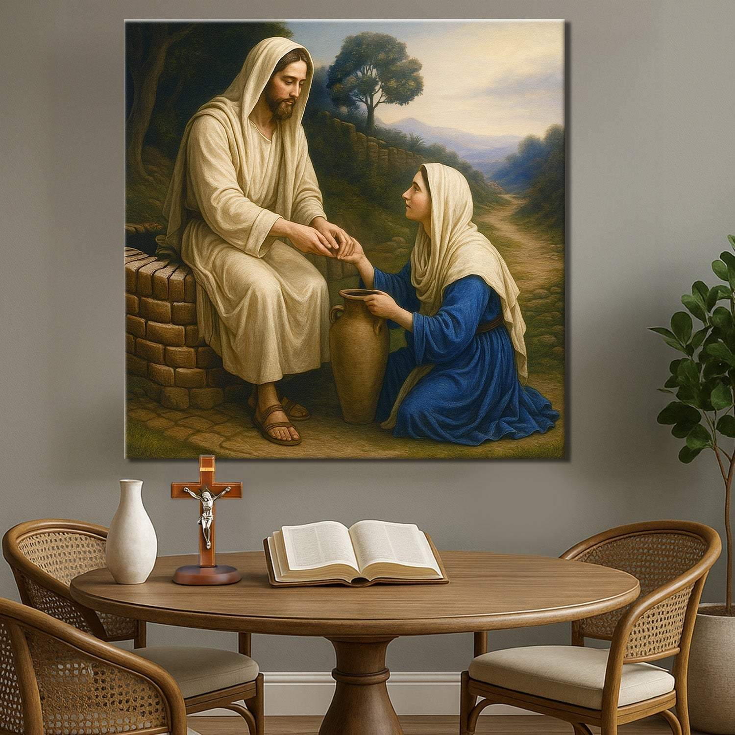 Samaritan at the Well Faith Wall Art - Image 5