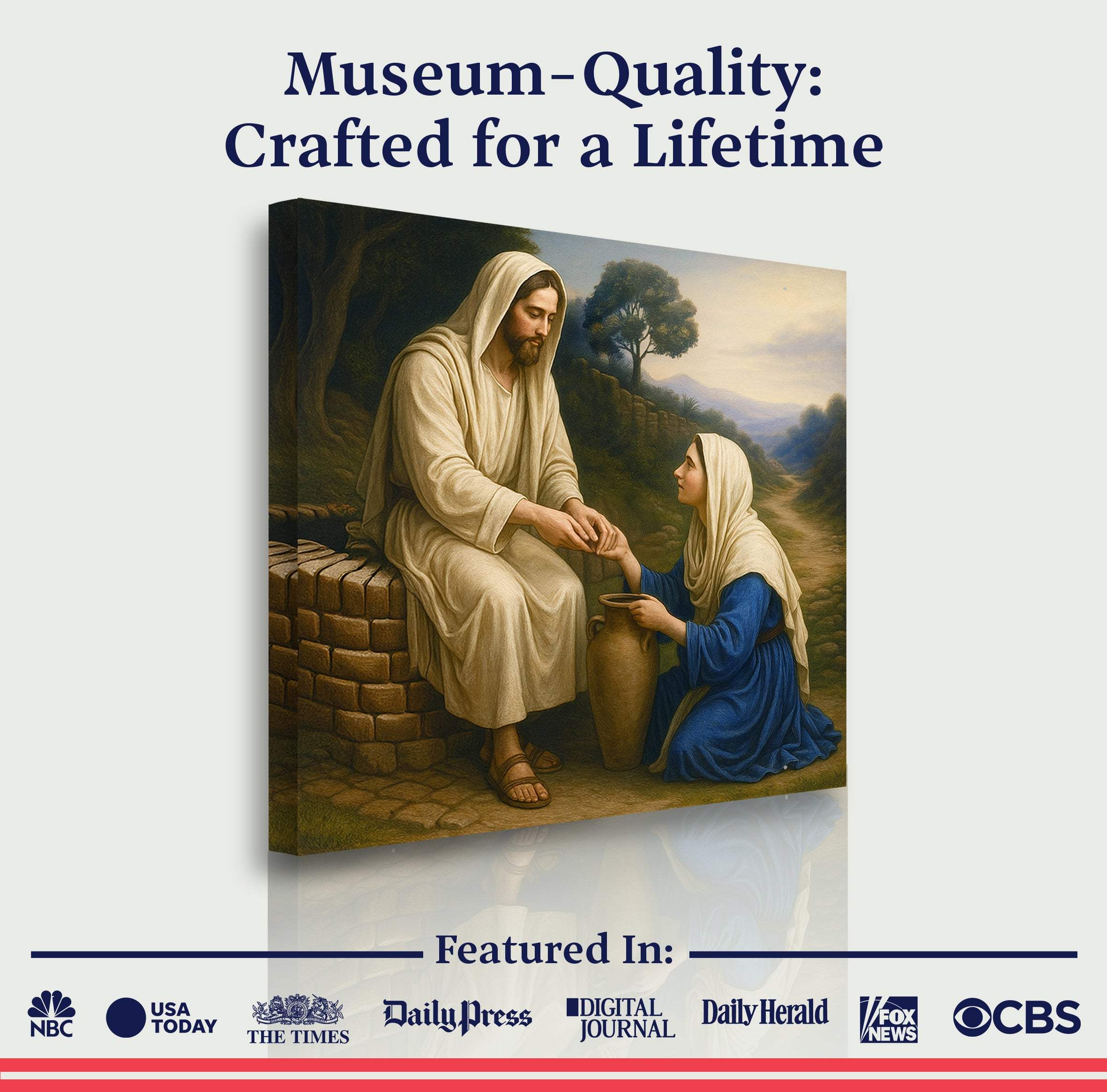 Samaritan at the Well Faith Wall Art - Image 6