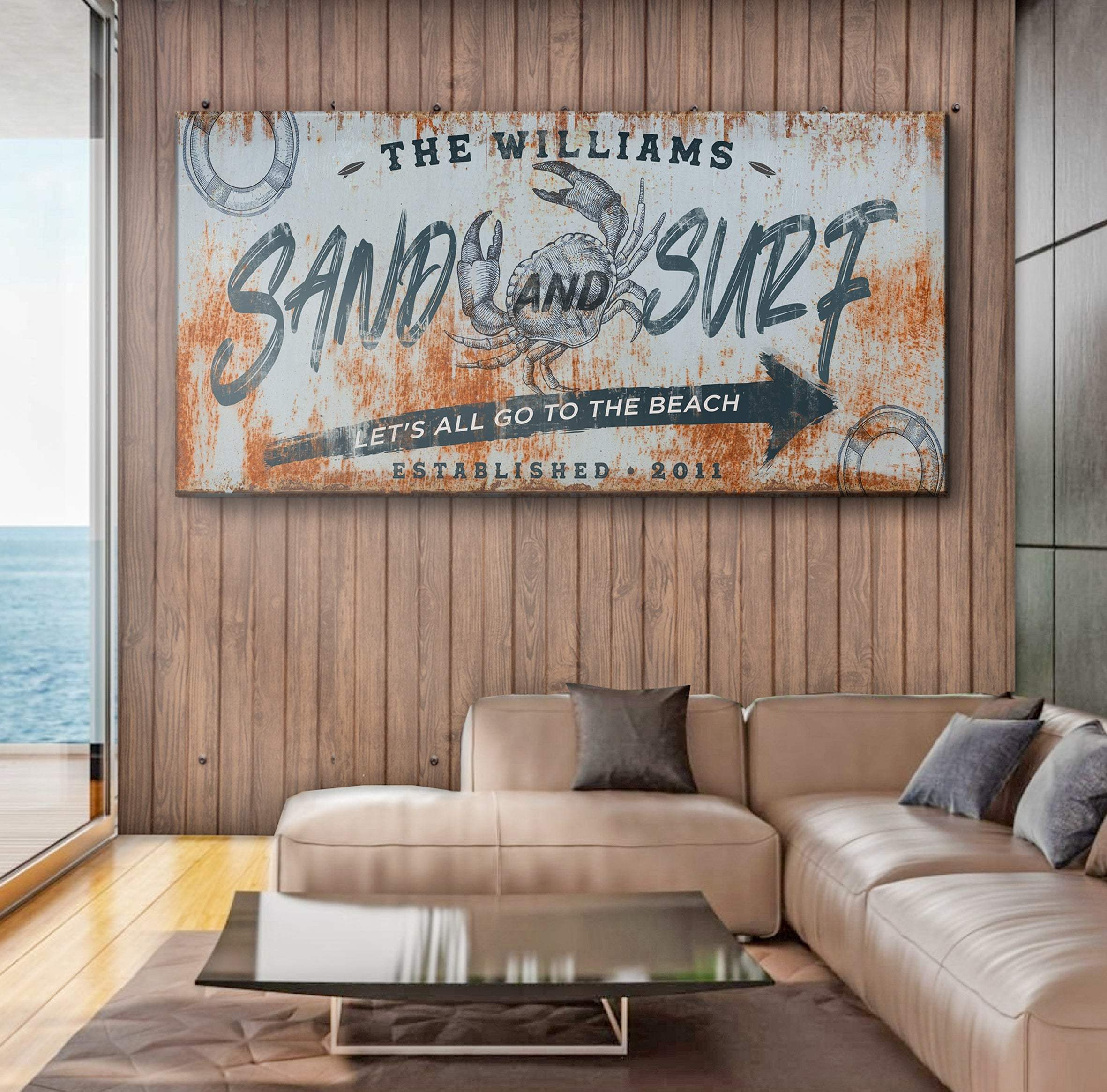 Sand And Surf Sign V - Image 2