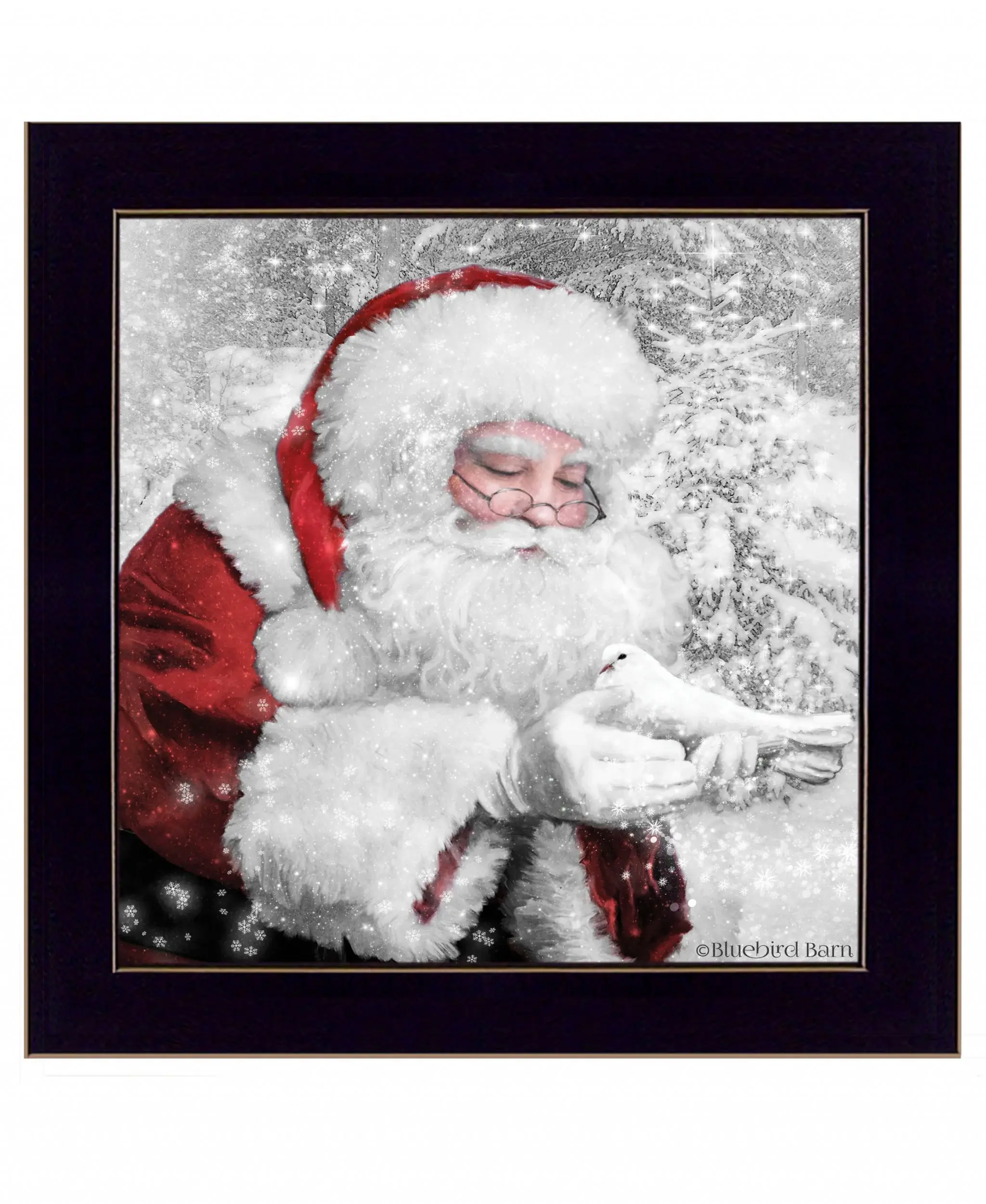 Santas Little Friends 1 Black Framed Print Wall Art - Image 2