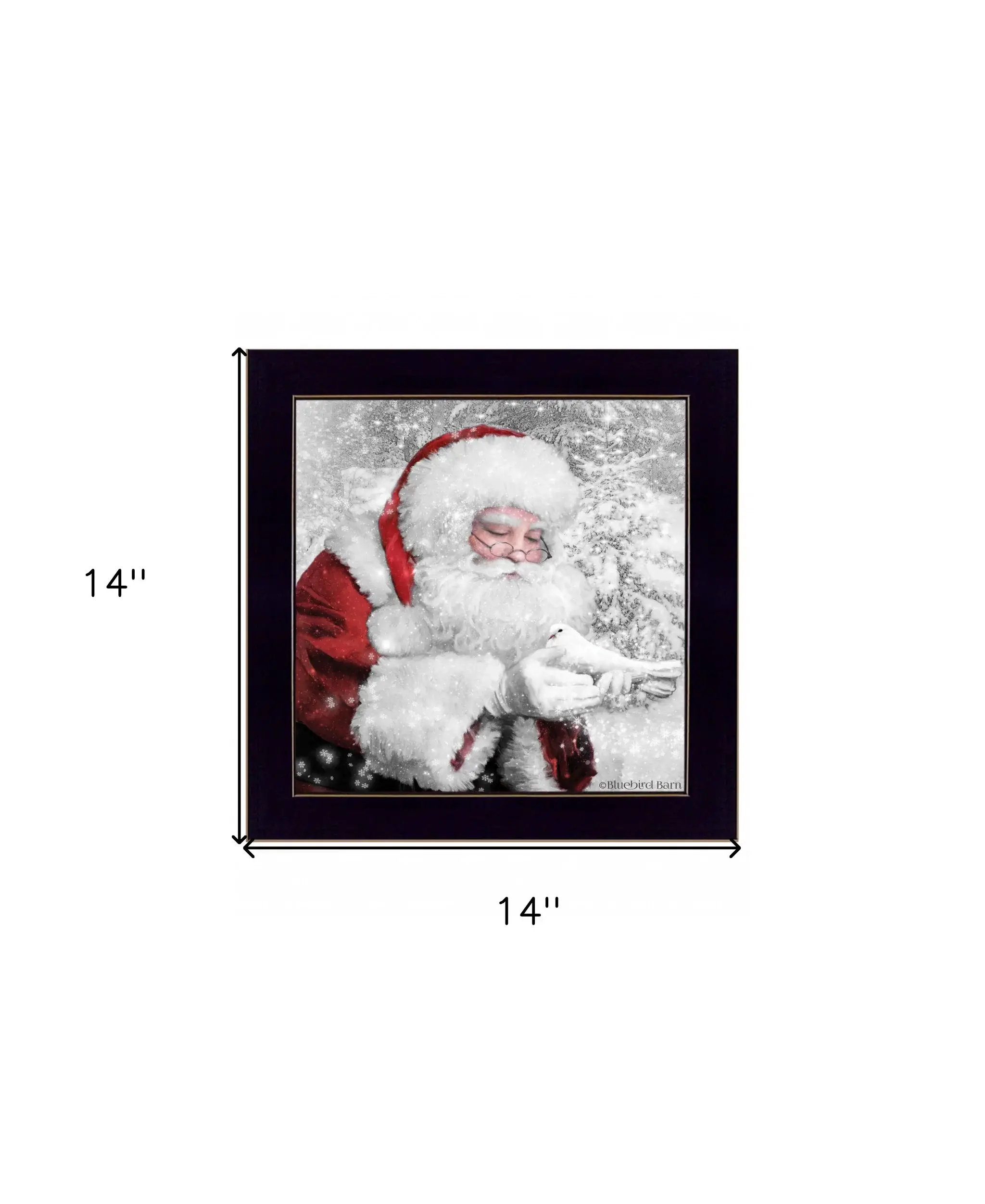 Santas Little Friends 1 Black Framed Print Wall Art - Image 6