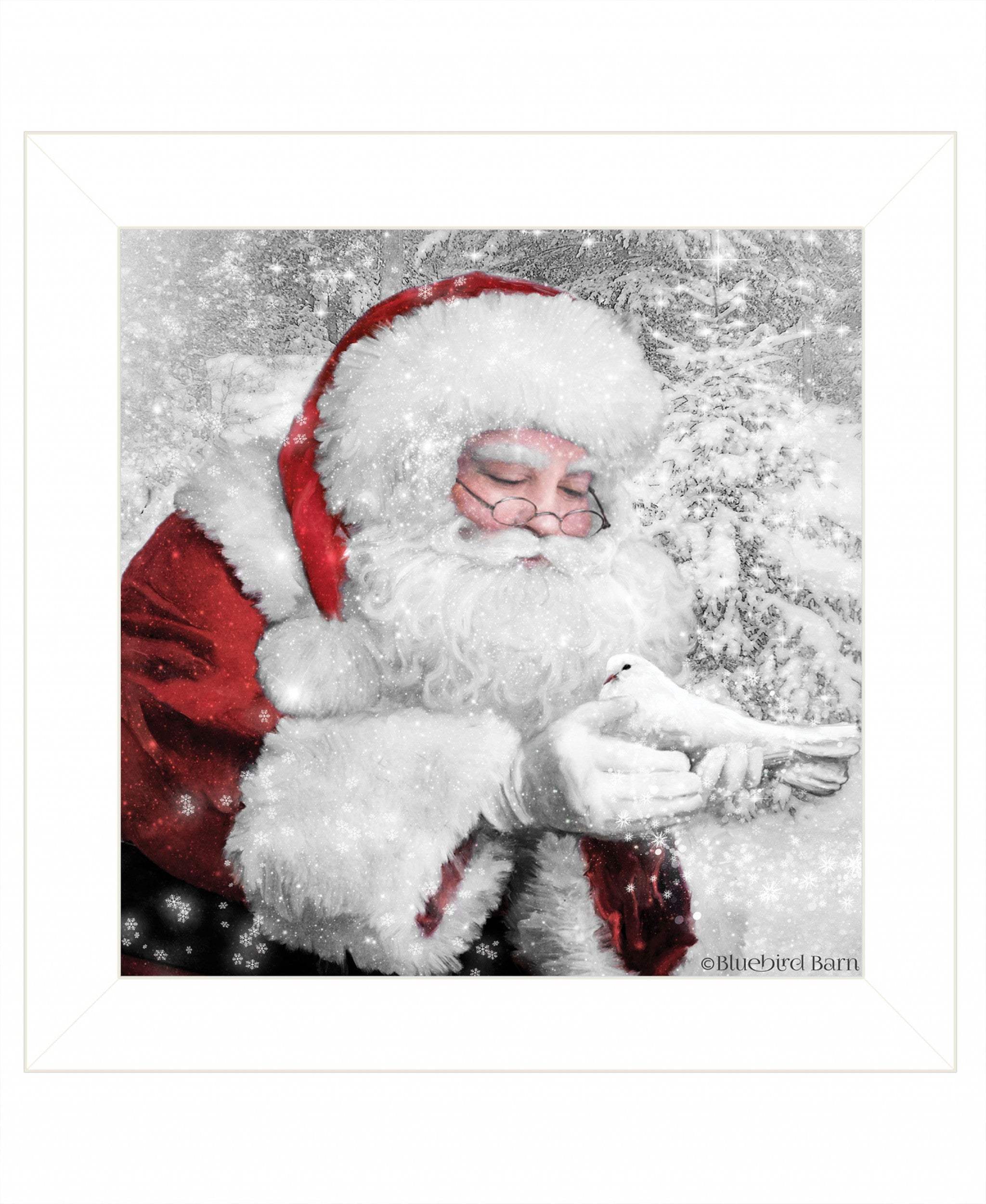 Santas Little Friends 2 White Framed Print Wall Art - Image 2