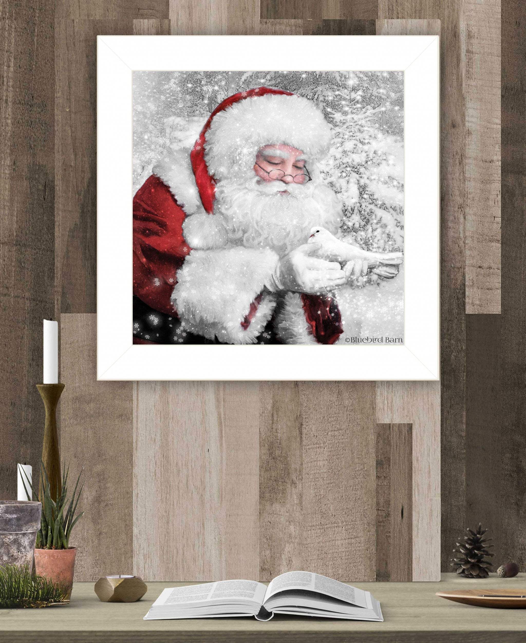 Santas Little Friends 2 White Framed Print Wall Art - Image 5