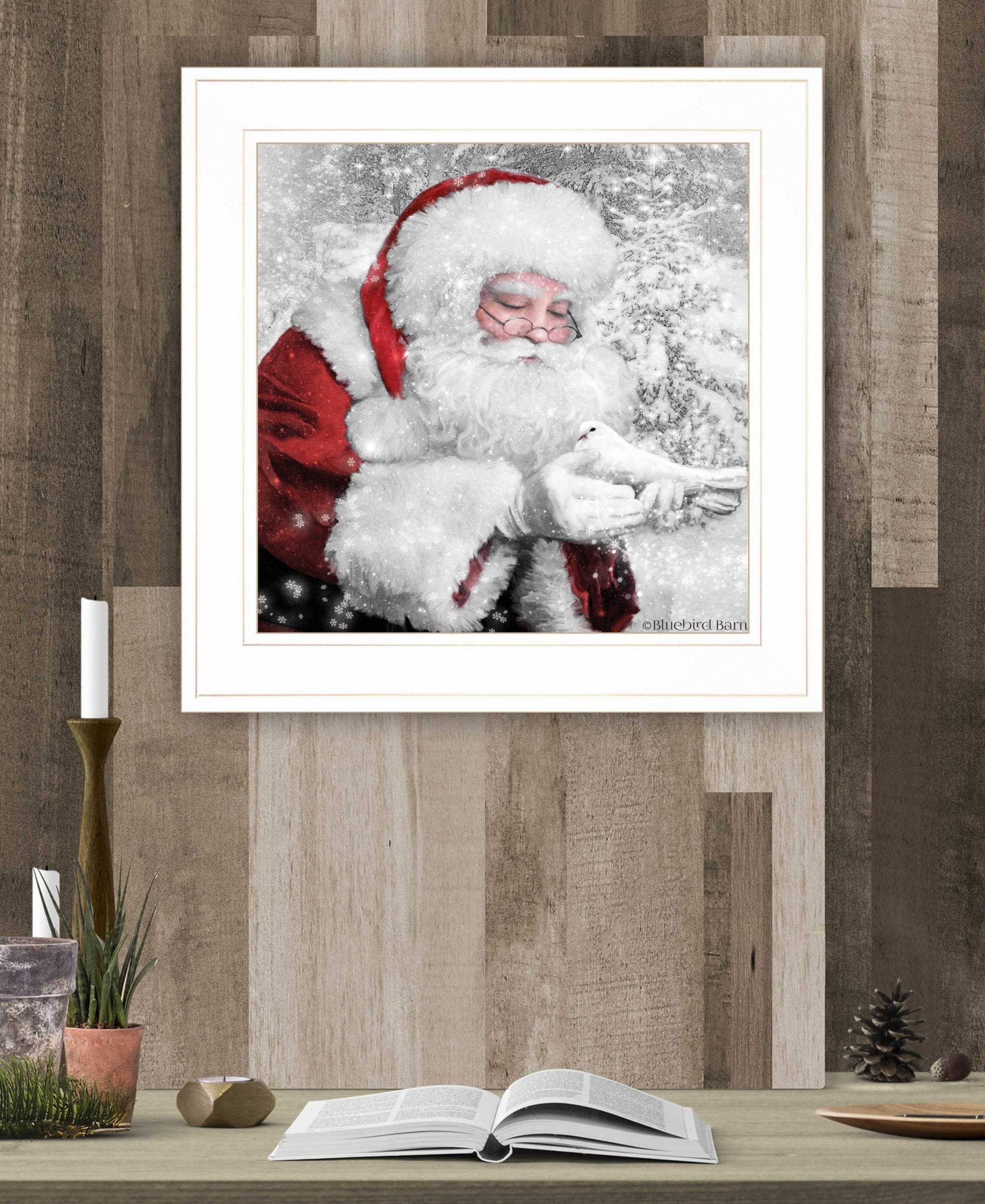 Santas Little Friends 3 White Framed Print Wall Art - Image 4