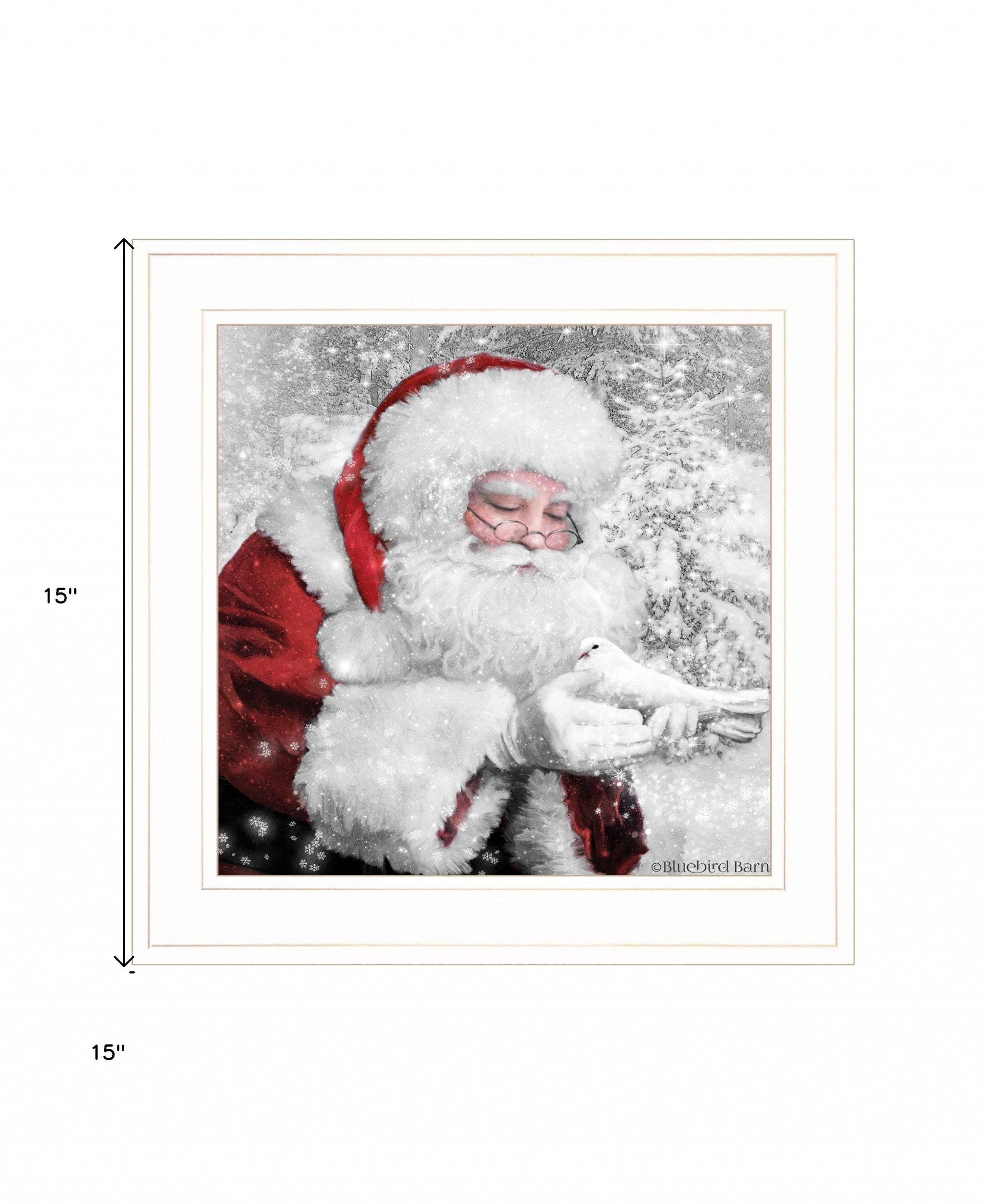 Santas Little Friends 3 White Framed Print Wall Art - Image 5
