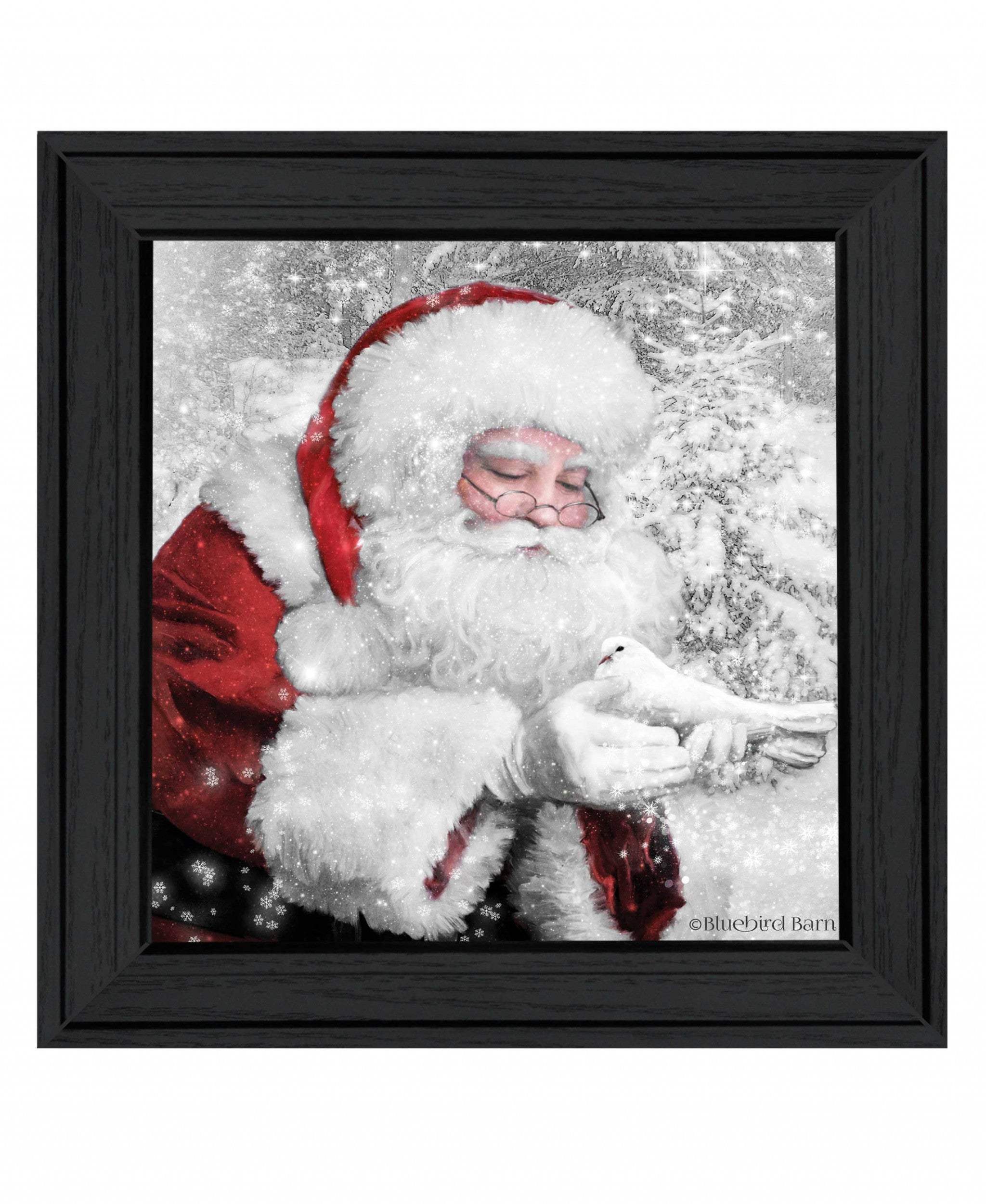 Santas Little Friends 4 Black Framed Print Wall Art - Image 2