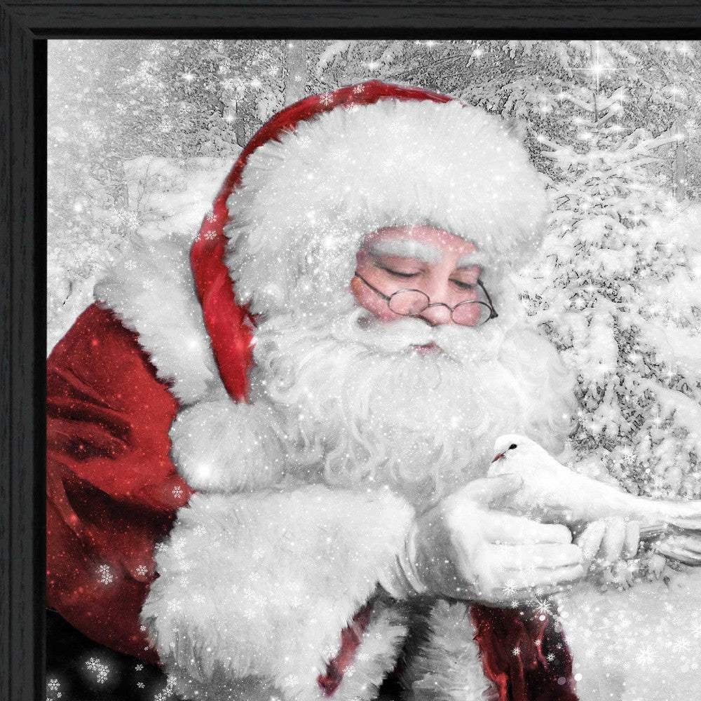 Santas Little Friends 4 Black Framed Print Wall Art - Image 4
