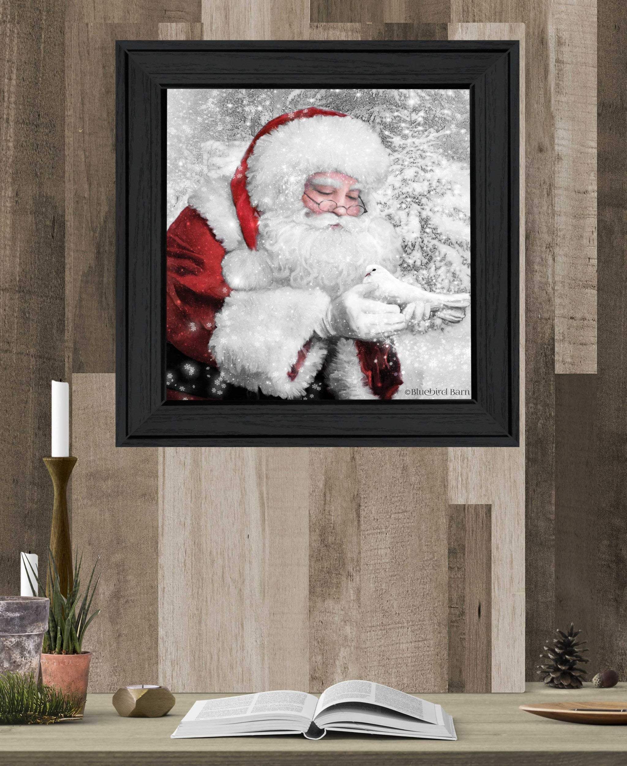 Santas Little Friends 4 Black Framed Print Wall Art - Image 5