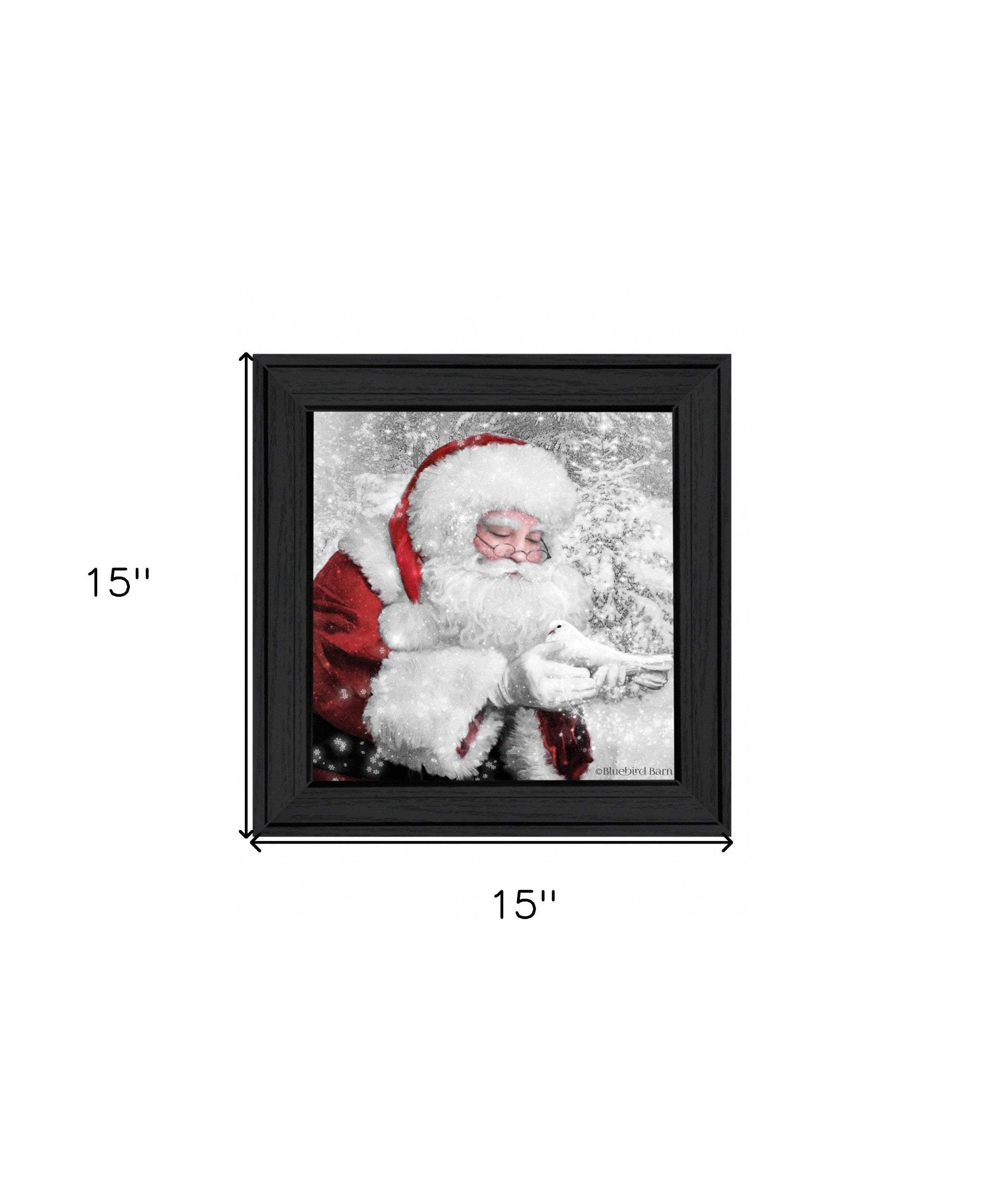 Santas Little Friends 4 Black Framed Print Wall Art - Image 6
