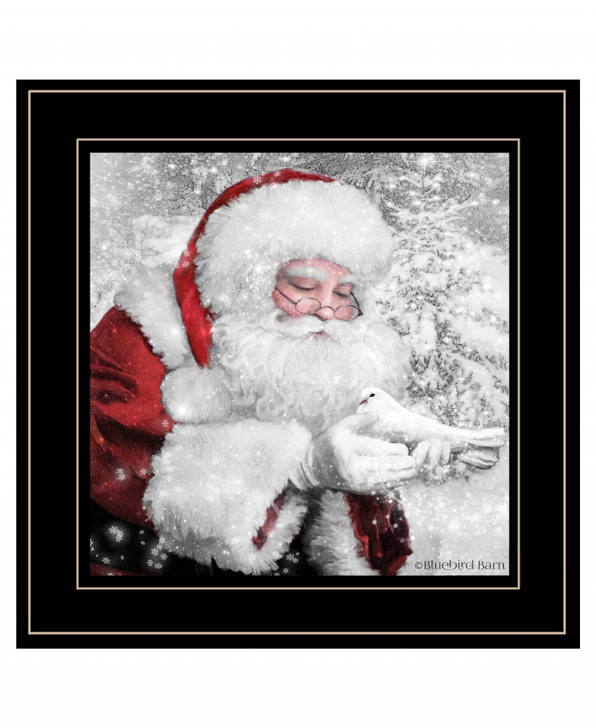 Santas Little Friends 5 Black Framed Print Wall Art - Image 2
