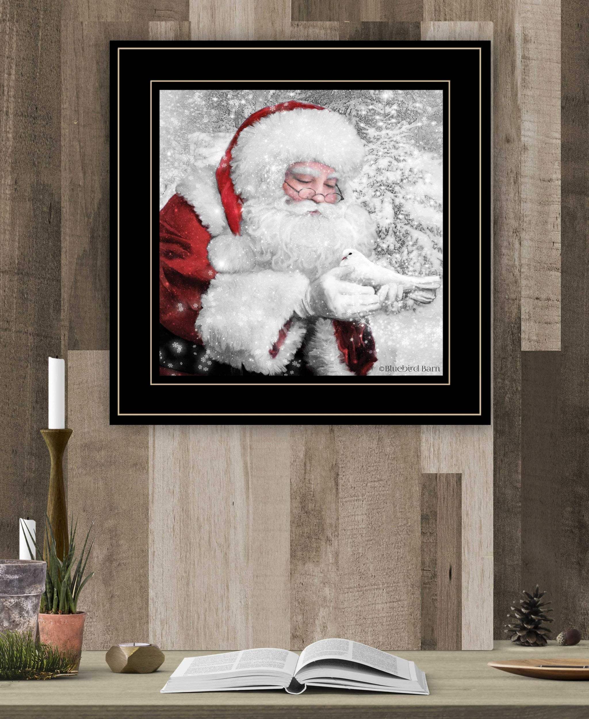 Santas Little Friends 5 Black Framed Print Wall Art - Image 5