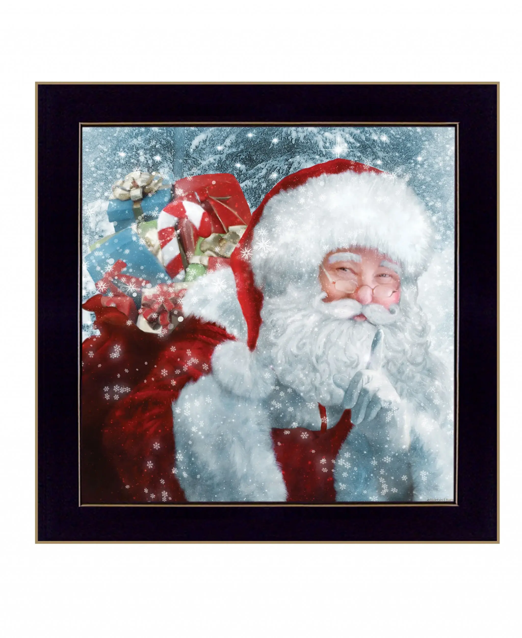 Santas Presents 1 Black Framed Print Wall Art - Image 2