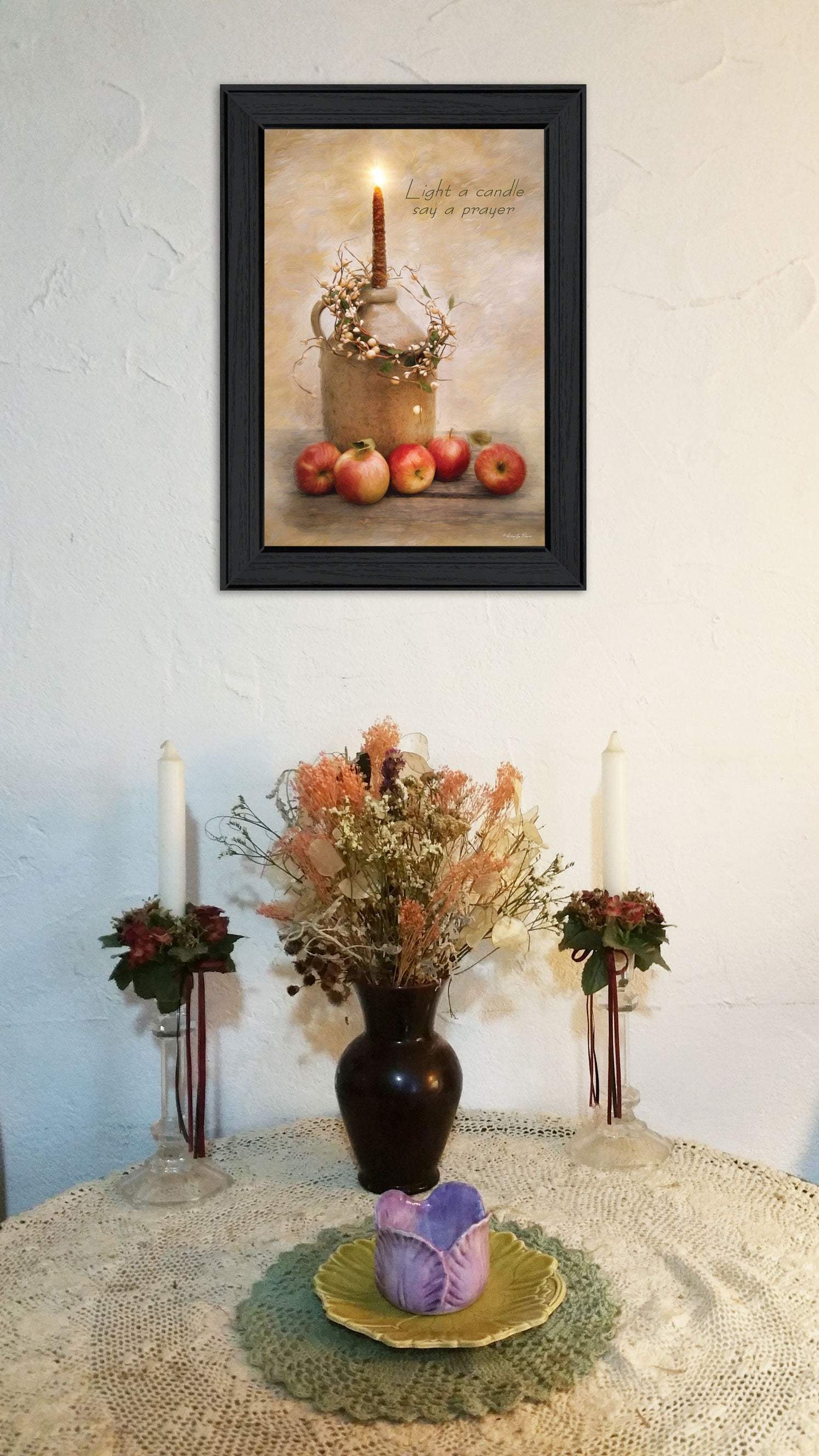 Say A Prayer 2 Black Framed Print Wall Art - Image 4