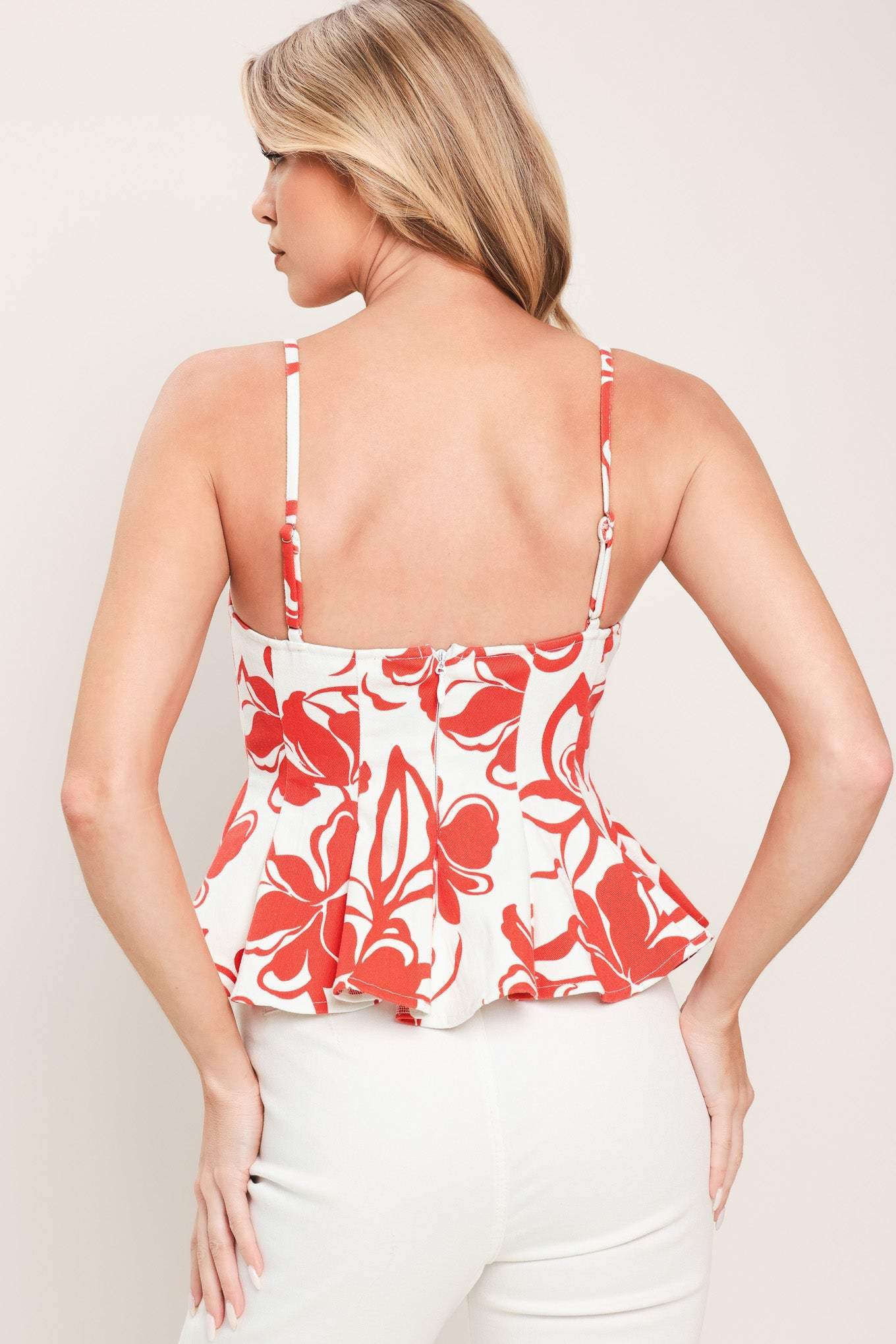 SCARLET BLOOM WOVEN TOP - Image 6