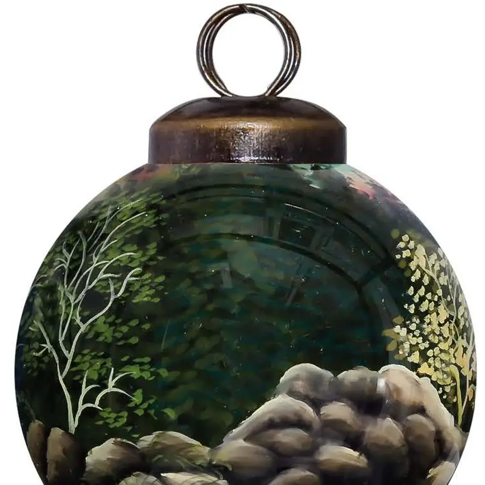 Scenic Life is Better at the Cabin Hand Painted Mouth Blown Glass Ornament - Image 3