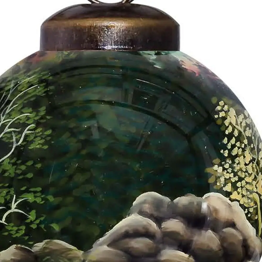 Scenic Life is Better at the Cabin Hand Painted Mouth Blown Glass Ornament - Image 4