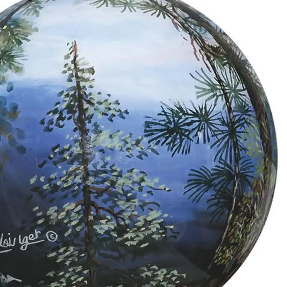 Scenic Life is Better in the Mountains Hand Painted Mouth Blown Glass Ornament - Image 4