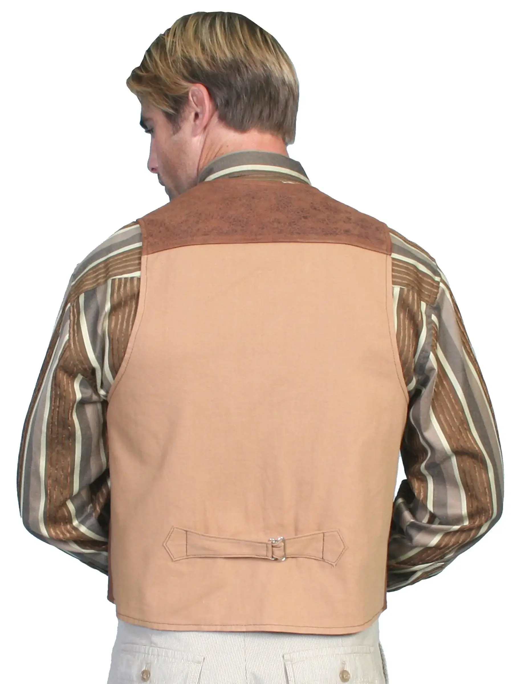 Scully BROWN LEATHER VEST - Image 2