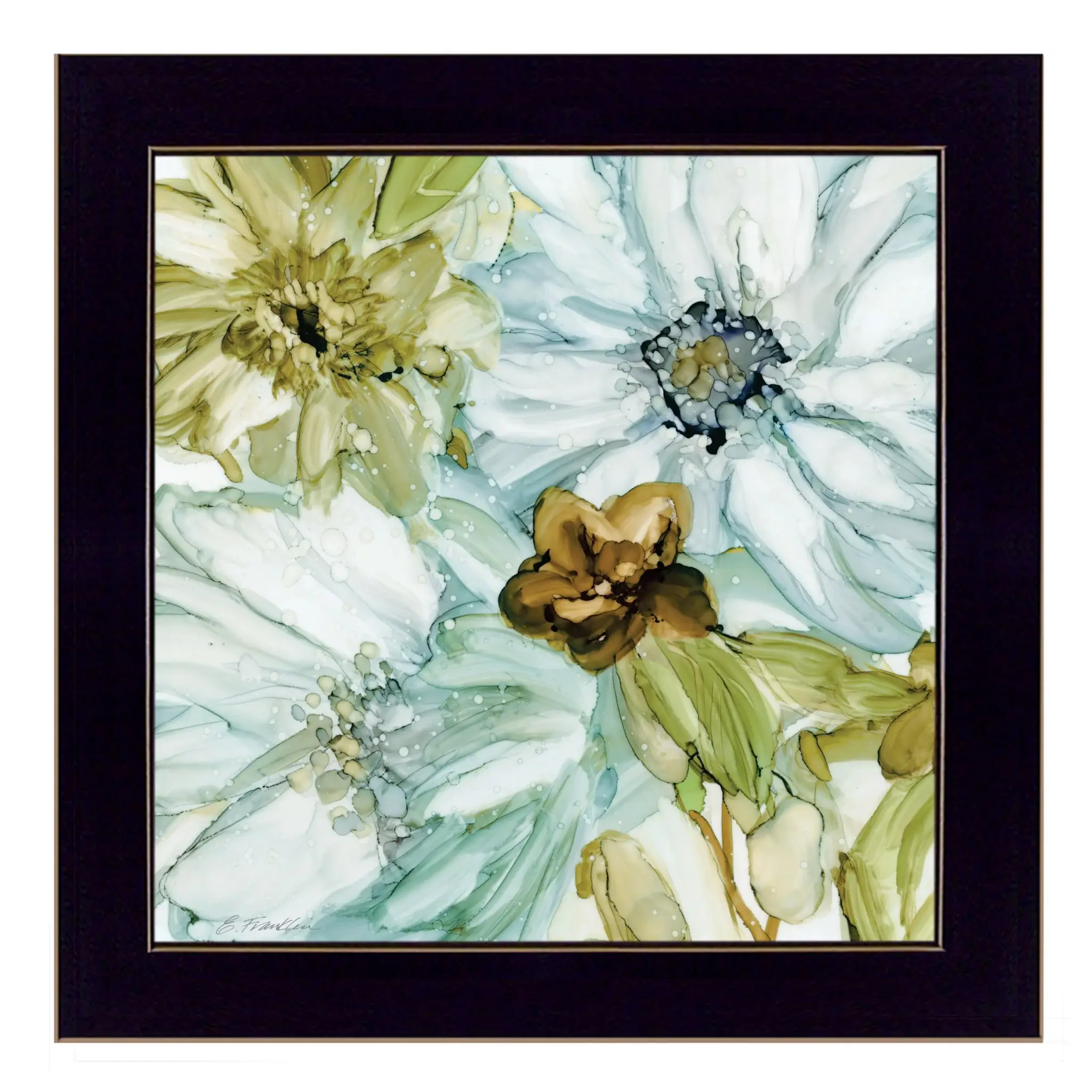 Sea glass Garden I 1 Black Framed Print Wall Art - Image 2