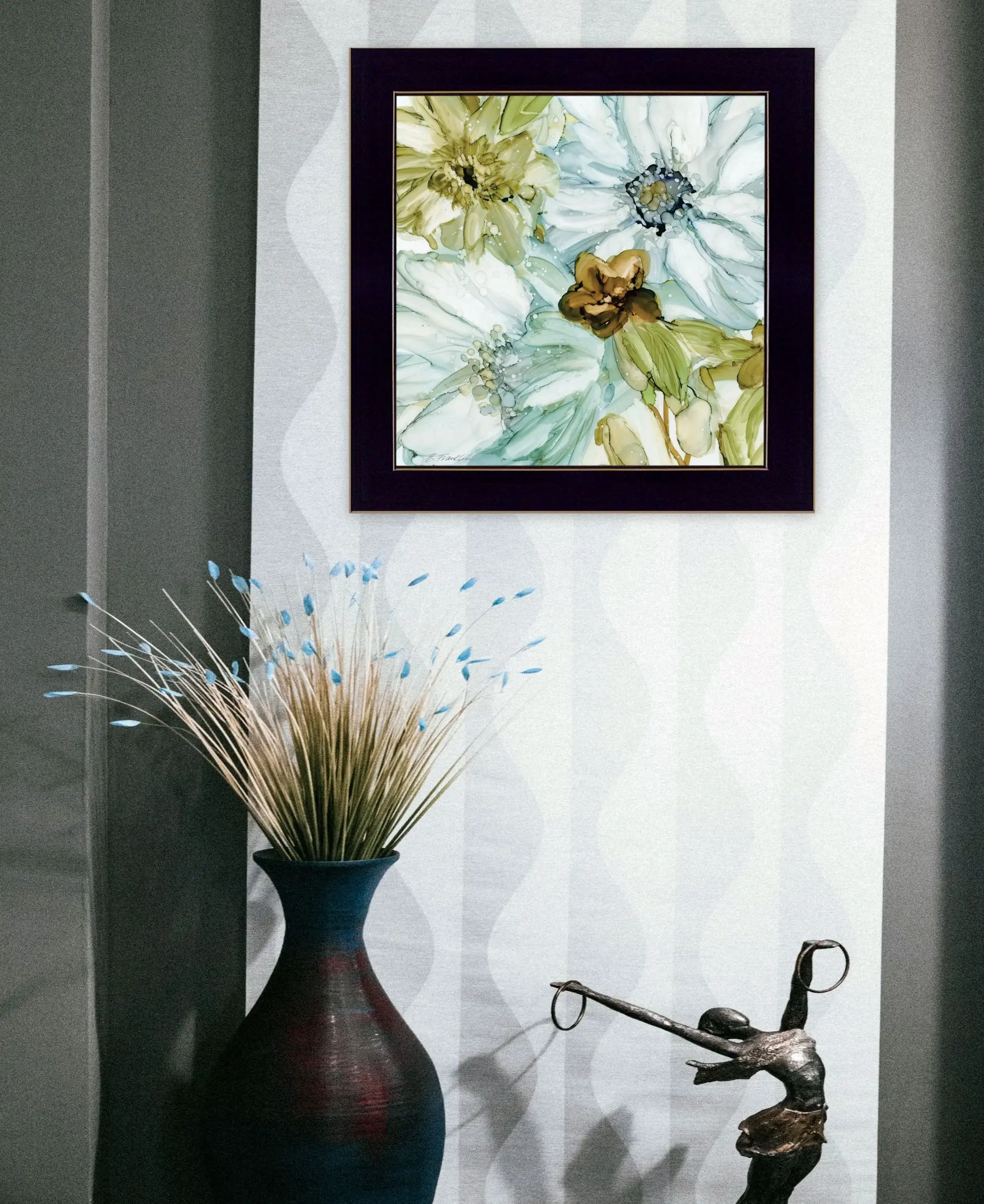 Sea glass Garden I 1 Black Framed Print Wall Art - Image 5