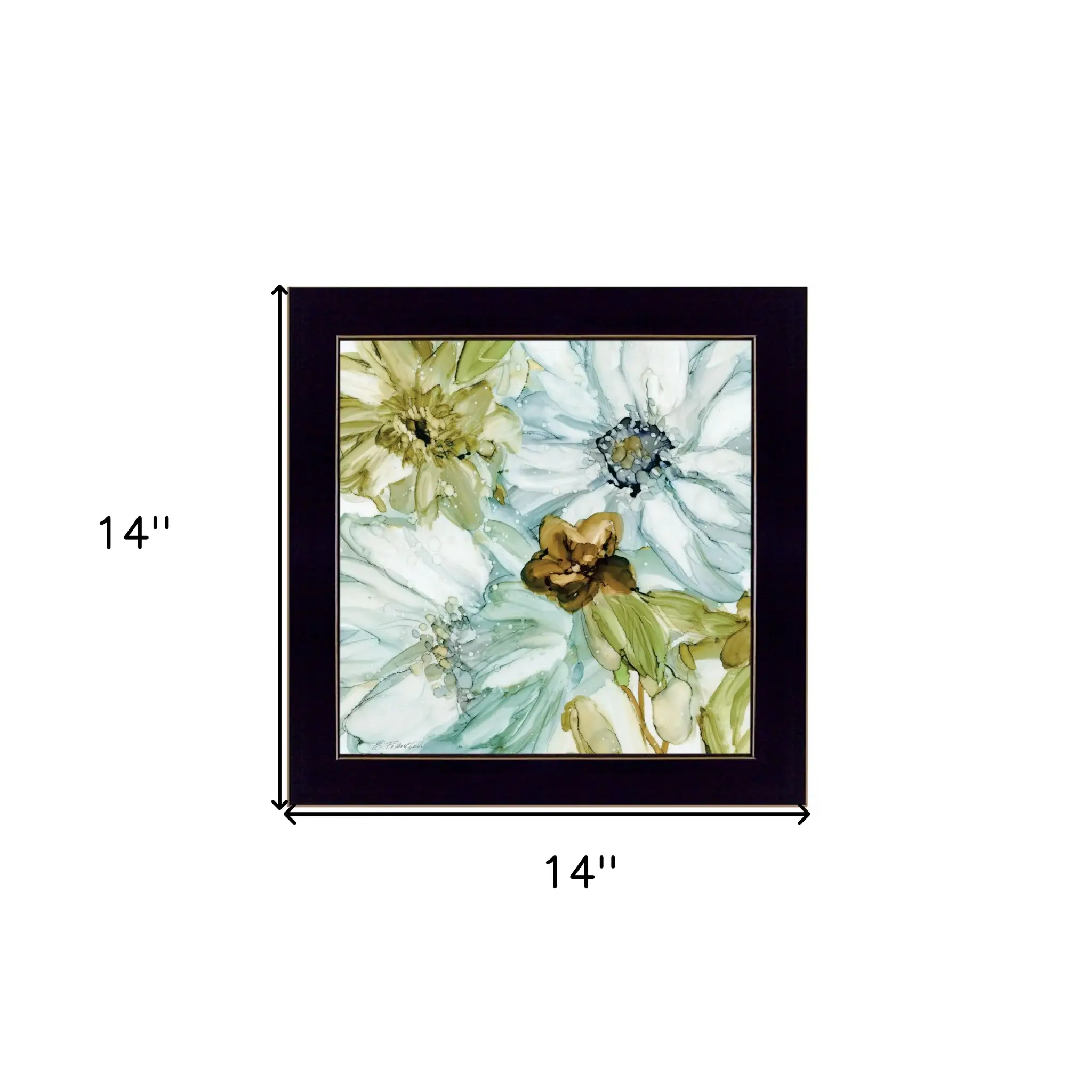 Sea glass Garden I 1 Black Framed Print Wall Art - Image 6