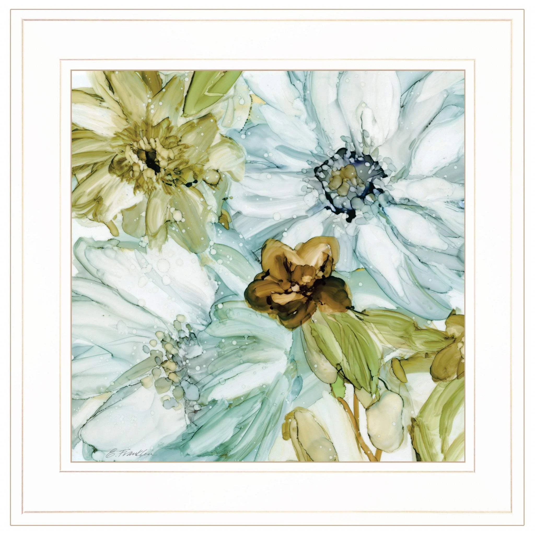Sea glass Garden I 2 White Framed Print Wall Art - Image 2