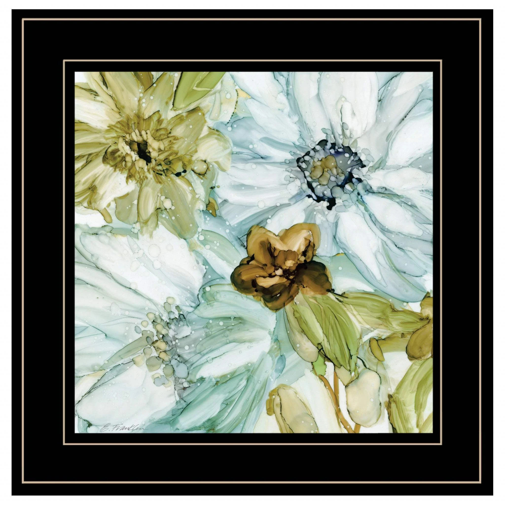 Sea glass Garden I 3 Black Framed Print Wall Art - Image 2