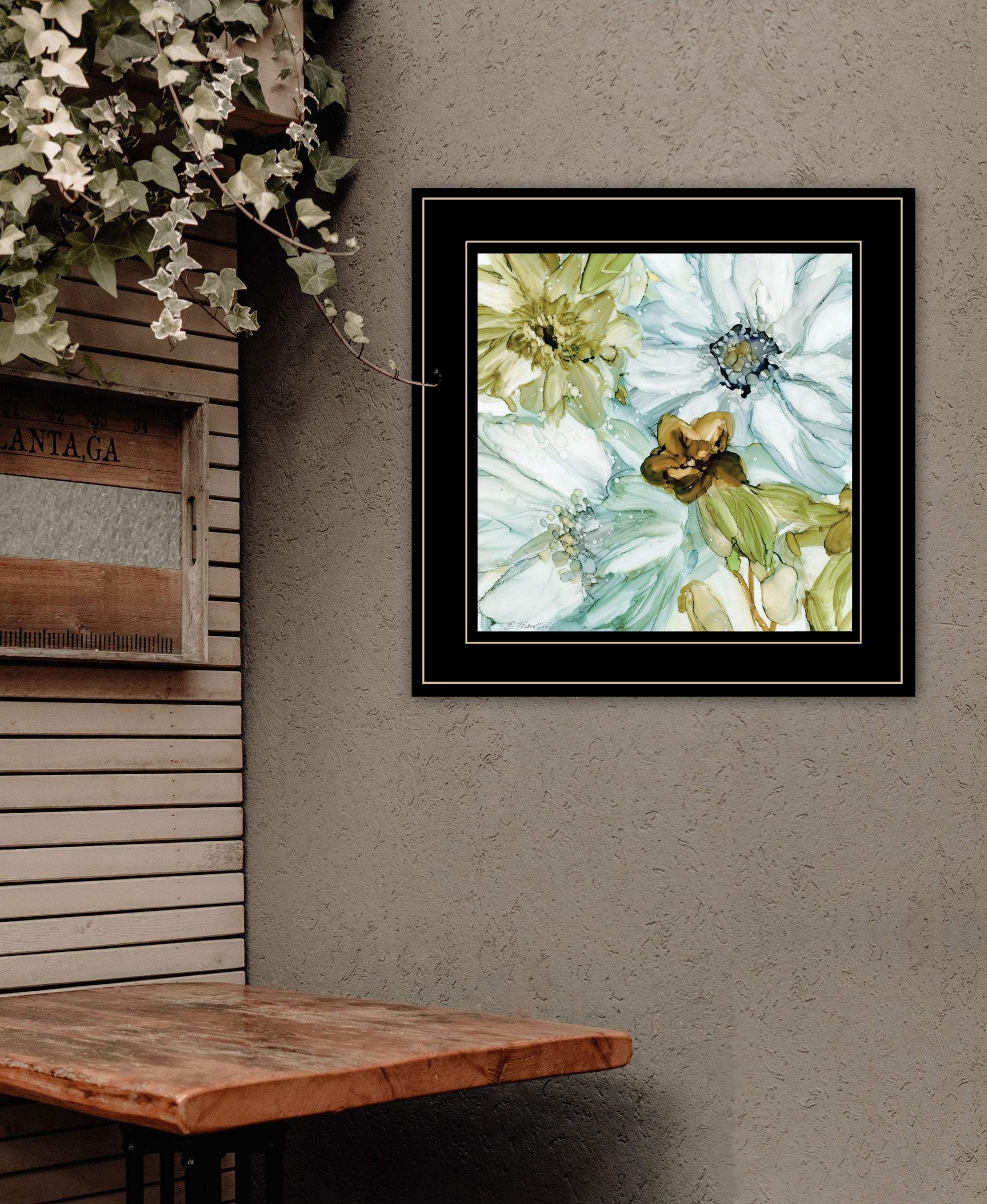 Sea glass Garden I 3 Black Framed Print Wall Art - Image 5