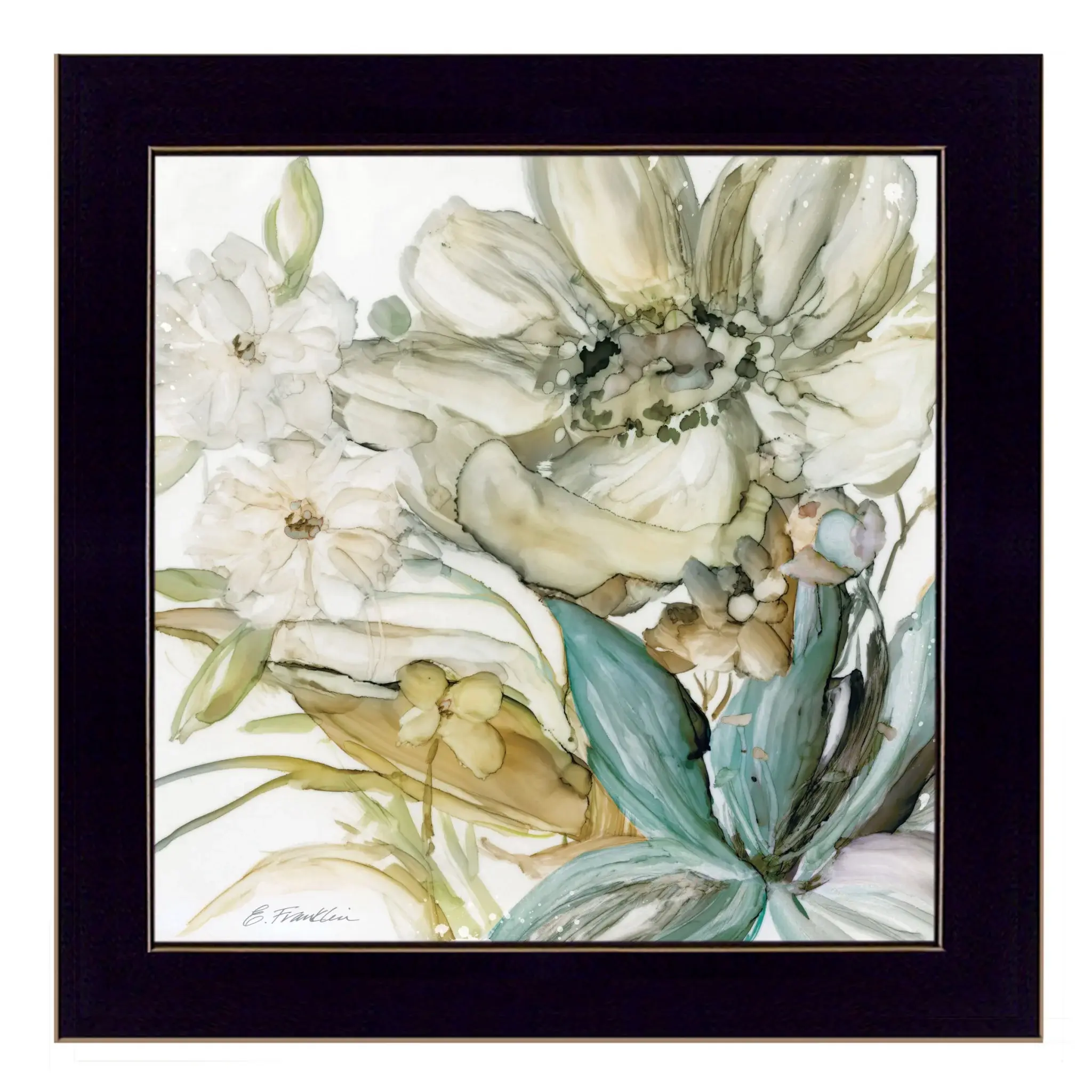 Sea glass Garden II 1 Black Framed Print Wall Art - Image 2