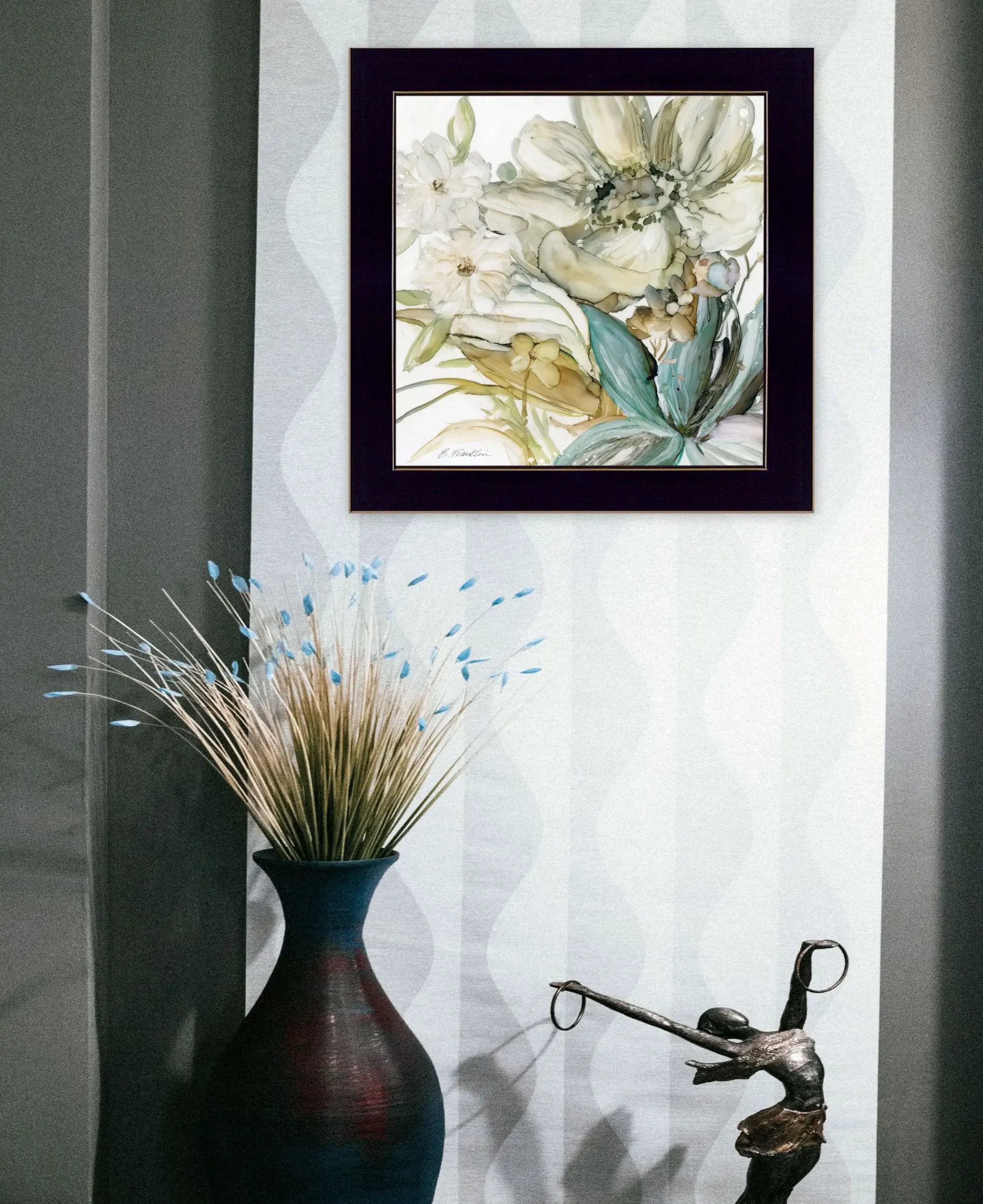 Sea glass Garden II 1 Black Framed Print Wall Art - Image 4