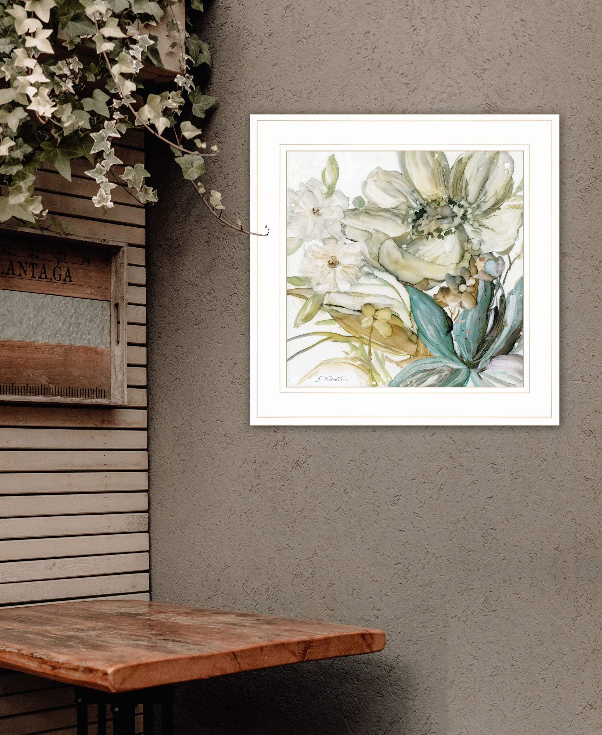 Sea glass Garden II 2 White Framed Print Wall Art - Image 4