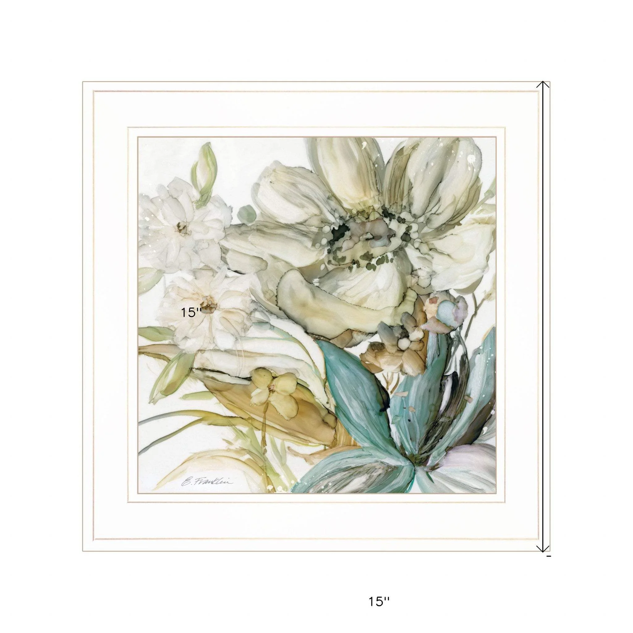 Sea glass Garden II 2 White Framed Print Wall Art - Image 5