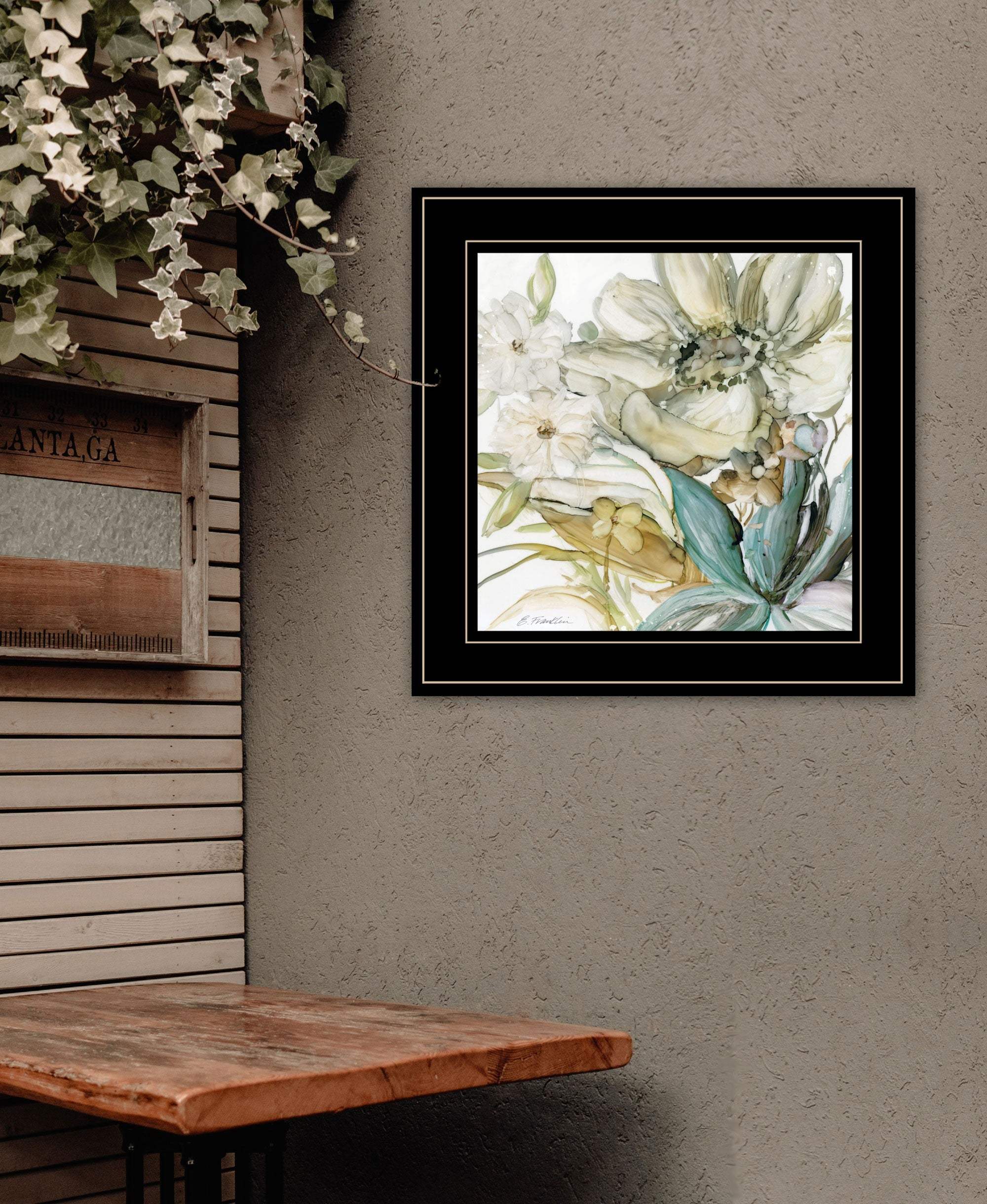 Sea glass Garden II 3 Black Framed Print Wall Art - Image 4